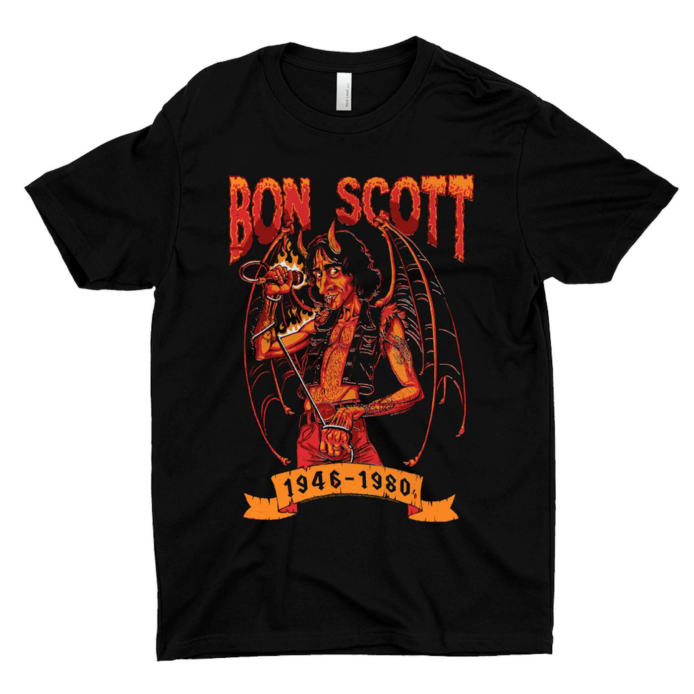Bon Scott T-Shirt | Devilish Rocker 1946-1980 Bon Scott Shirt