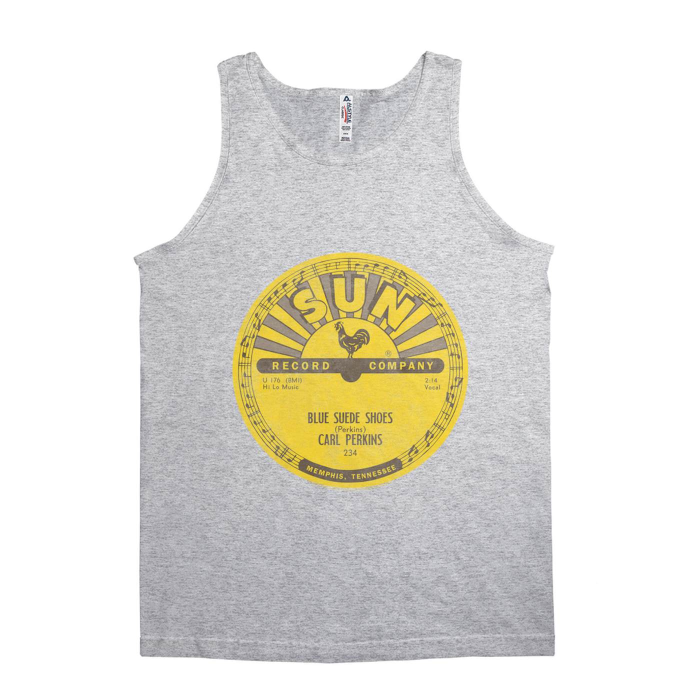Carl Perkins Unisex Tank Top | Blue Suede Shoes Record Label Distressed Carl Perkins Shirt