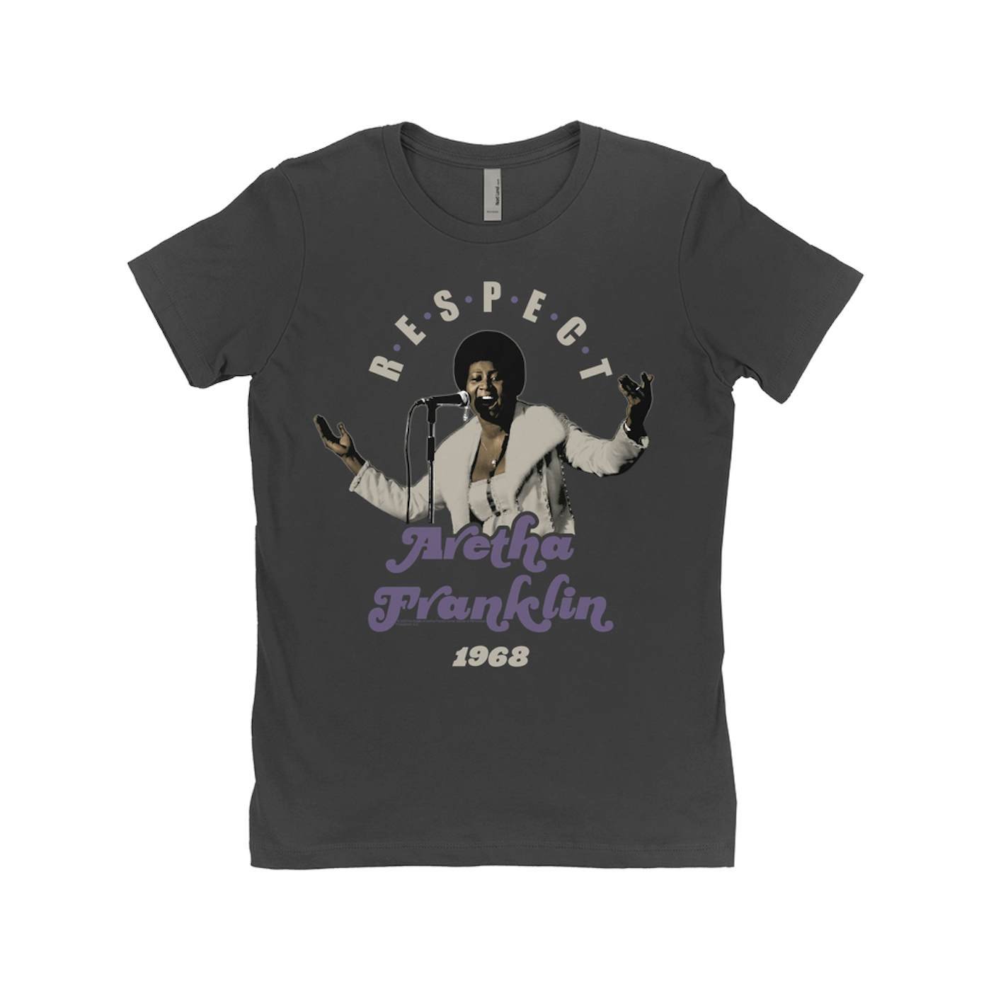 Aretha Franklin Ladies' Boyfriend T-Shirt | Respect On Stage 1968 Aretha Franklin Shirt