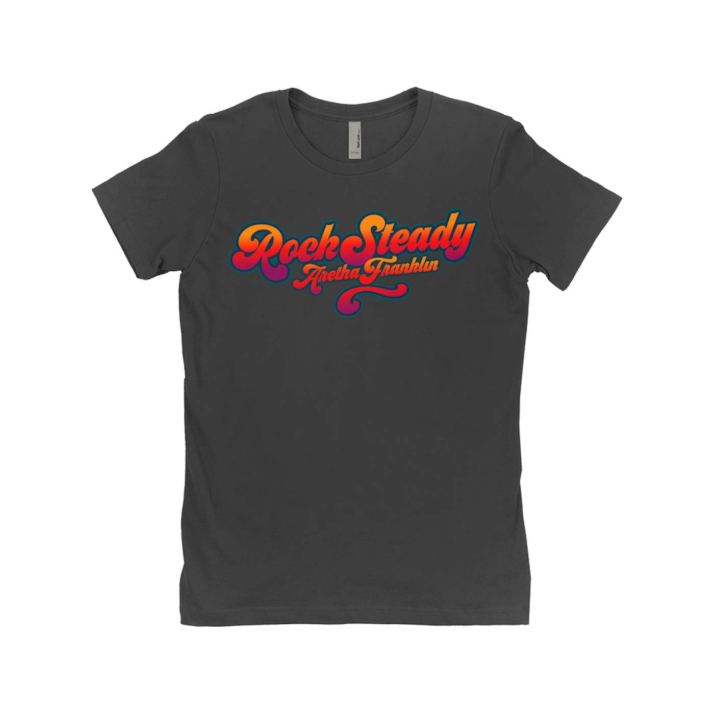 Aretha Franklin Ladies' Boyfriend T-Shirt | Rock Steady Retro Ombre Aretha Franklin Shirt