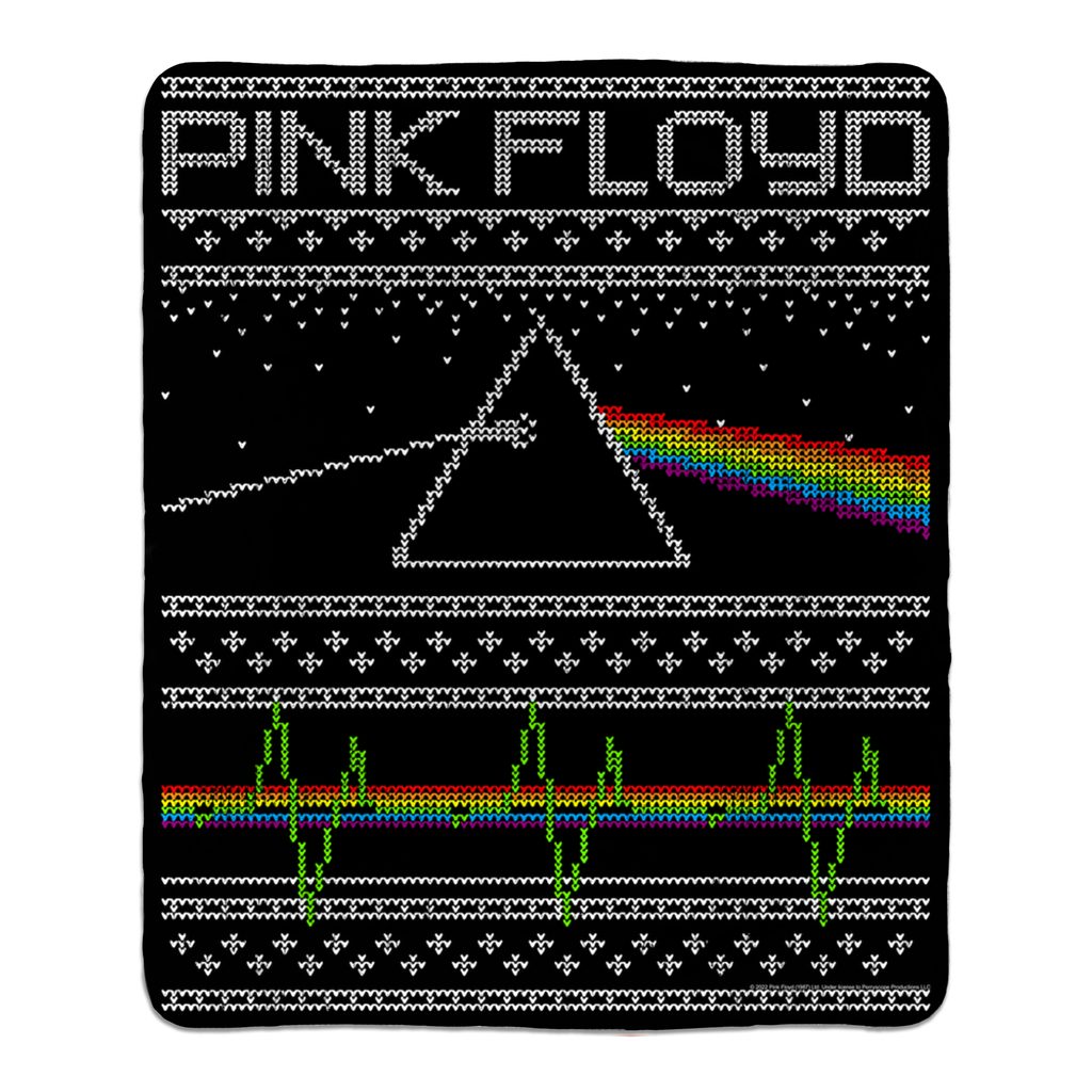 Pink Floyd Sherpa Blanket Dark Side Of The Moon Holiday Needlepoint Pink Floyd Blanket