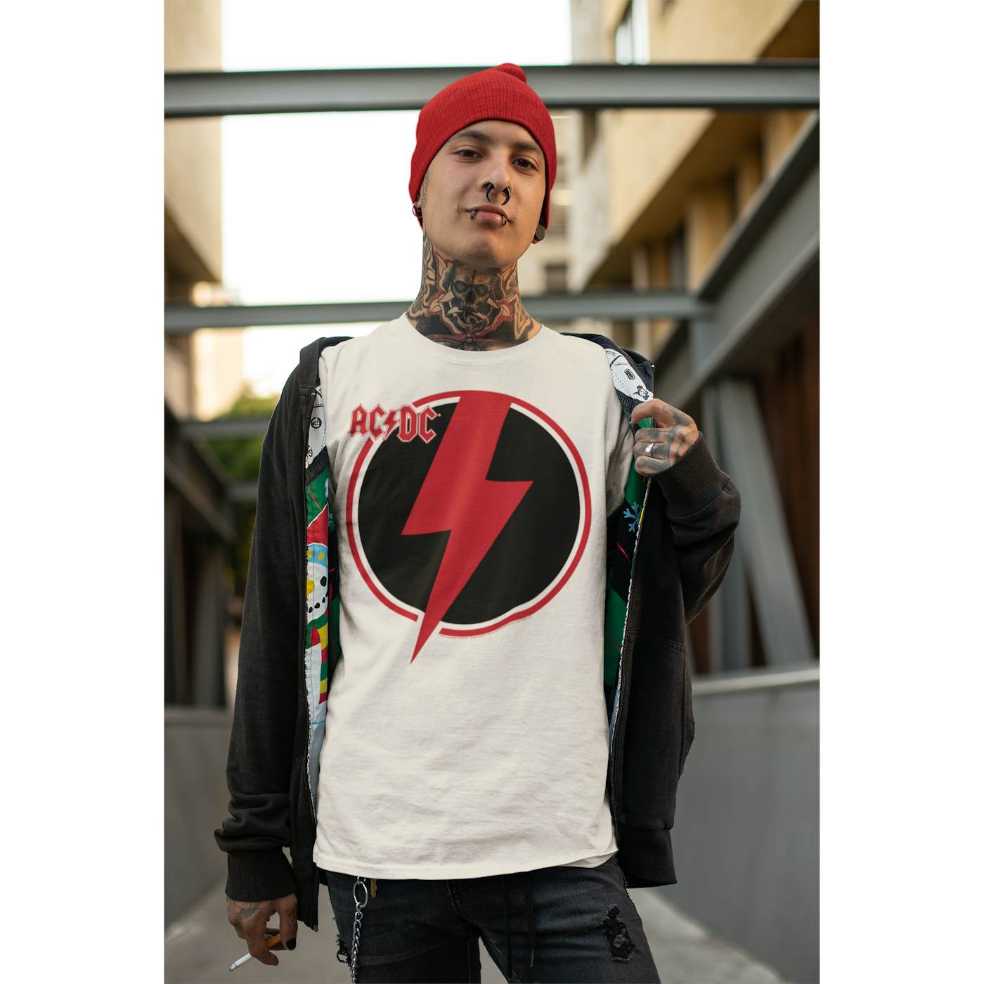 AC/DC T-Shirt | Black Red Bolt Shirt