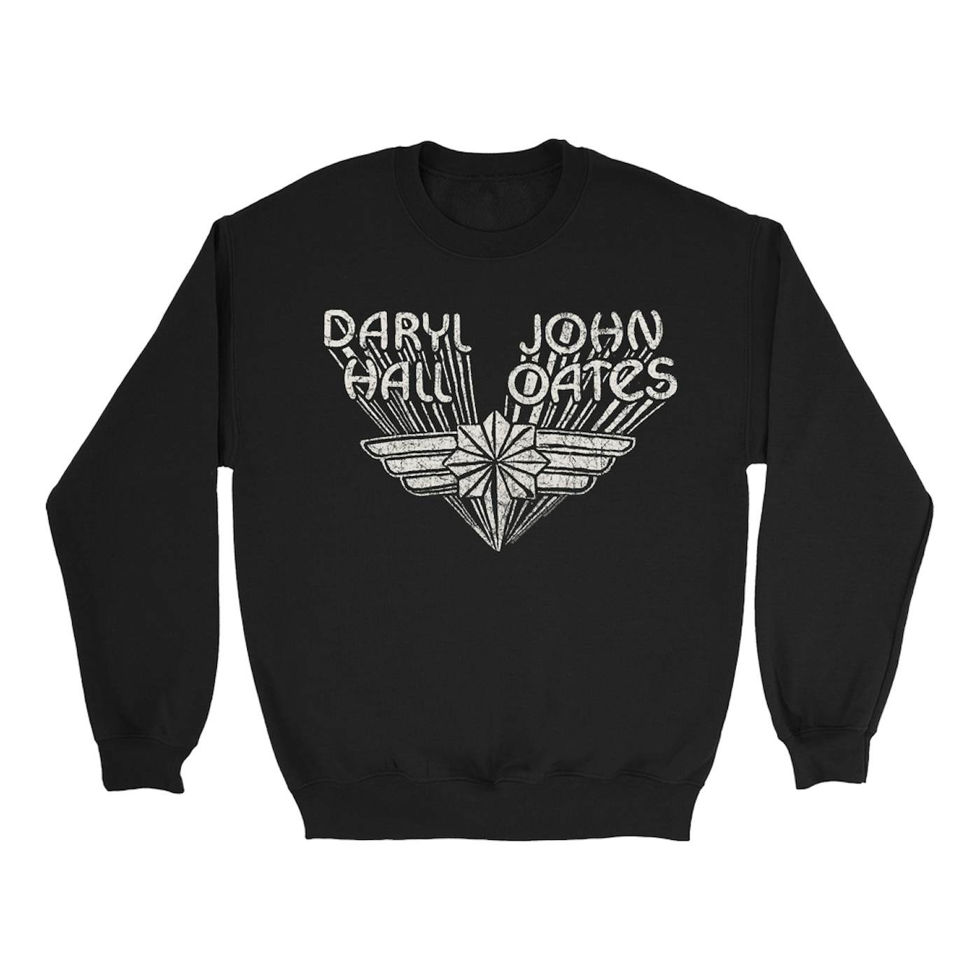 Daryl Hall & John Oates Sweatshirt | White Wings Logo Distressed Hall & Oates Sweatshirt