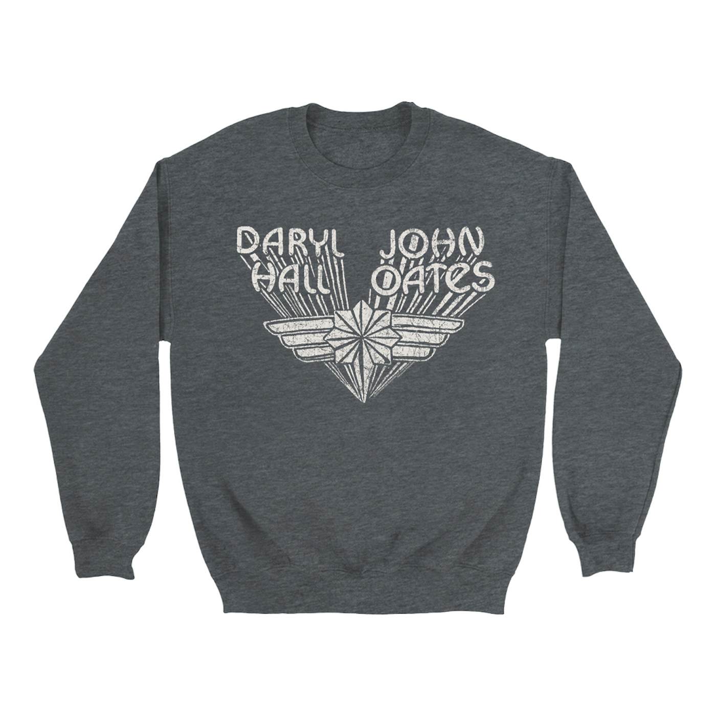 Daryl Hall & John Oates Sweatshirt | White Wings Logo Distressed Hall & Oates Sweatshirt
