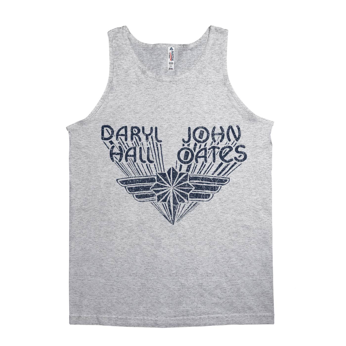 Daryl Hall & John Oates Unisex Tank Top | Navy Wings Logo Distressed Hall & Oates Shirt