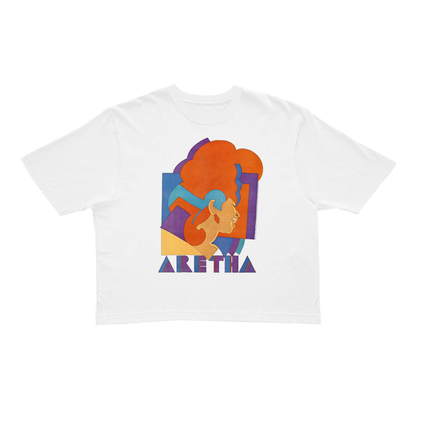 Aretha Franklin Ladies' Crop Tee | Aretha Singing Artwork Aretha Franklin Crop T-shirt