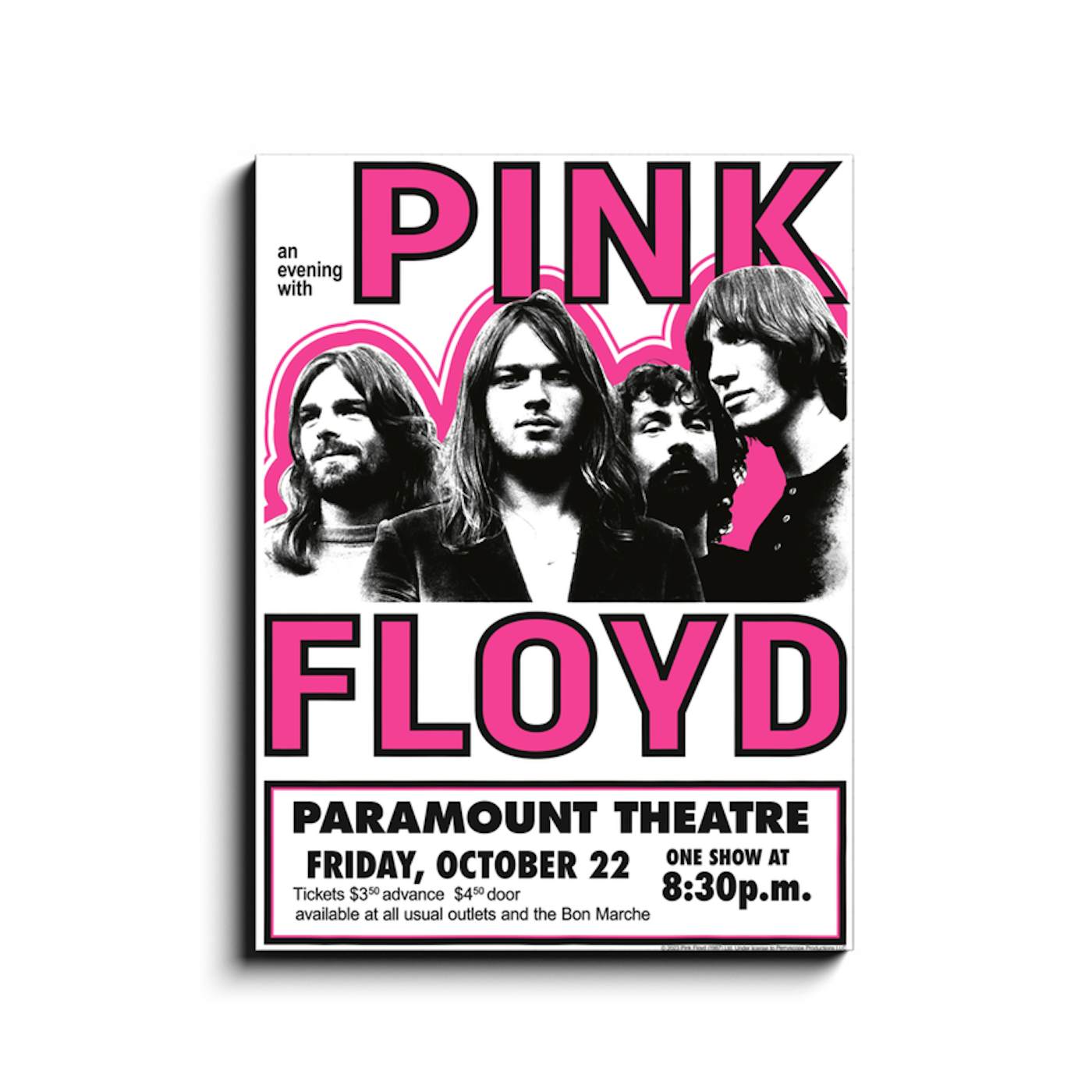 Framed Pink Floyd Vintage Style Poster | Pink Floyd Tour Framed Poster |  Retro Rock Poster | Psychedelic Wall Art | Vintage Rock Poster