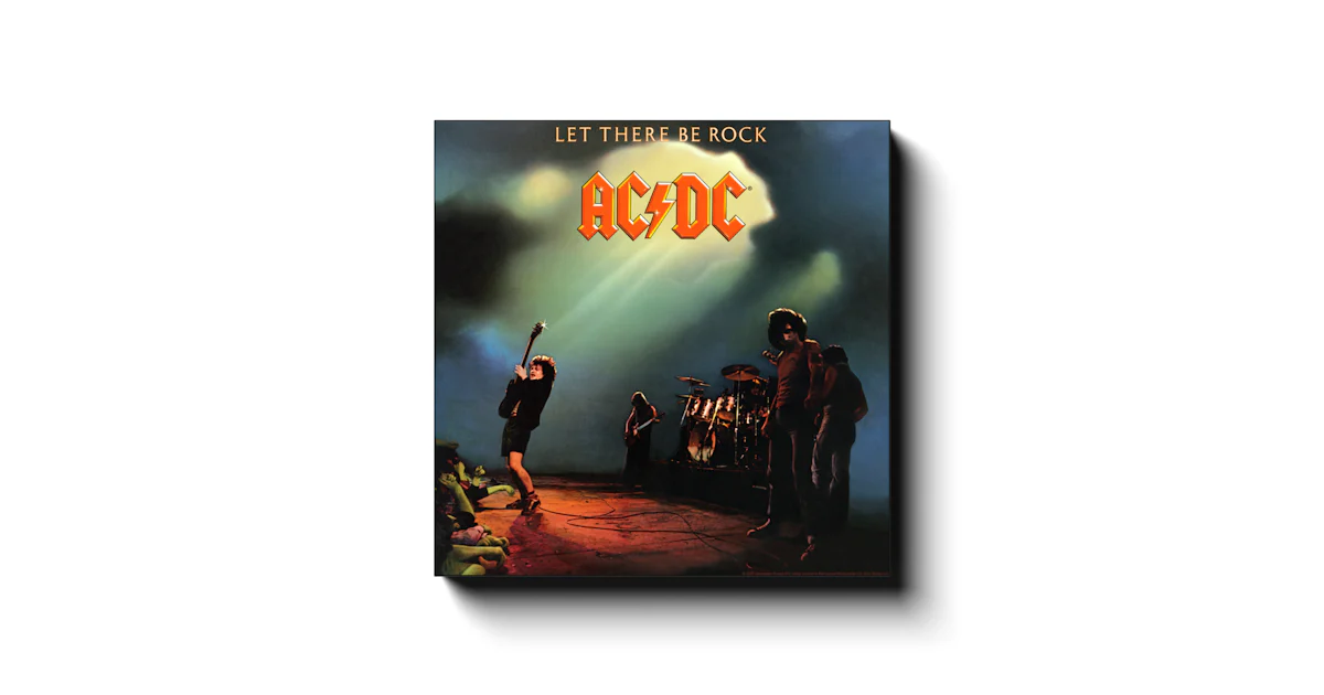AC/DC Wall Art | Let There Be Rock Album Cover Canvas Wrap