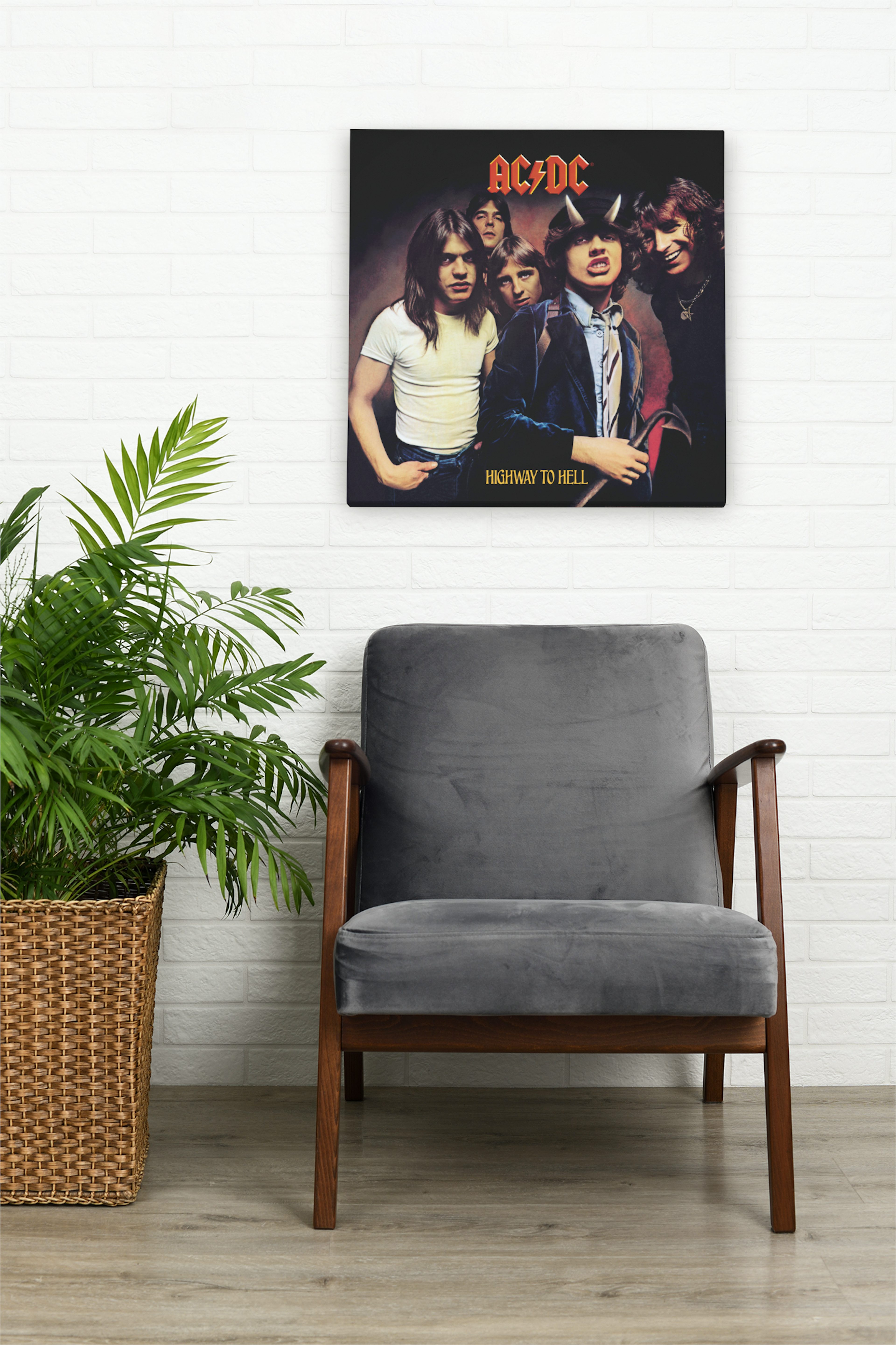 AC/DC Wall Art | Highway To Hell Album Cover Canvas Wrap