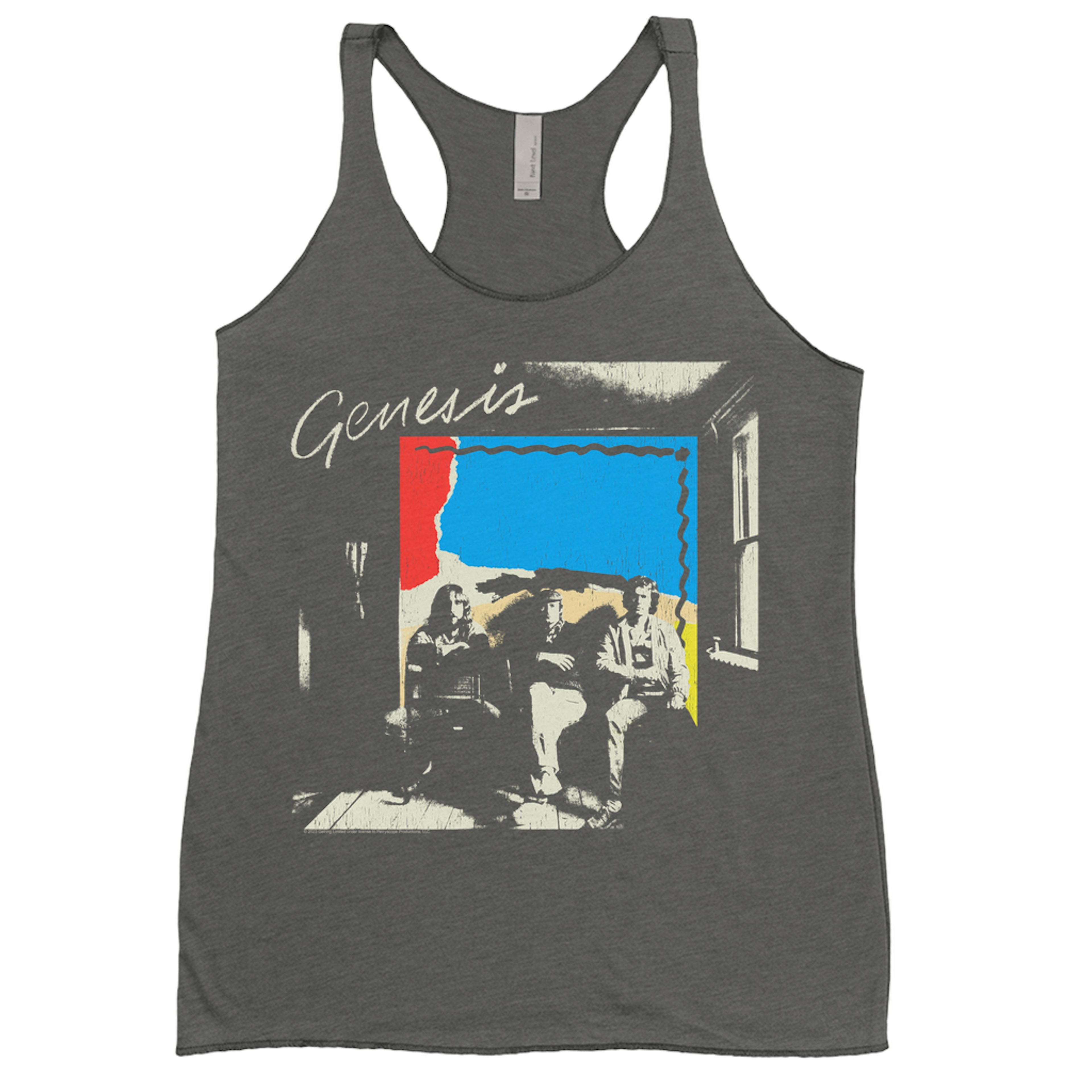 Genesis Ladies' Tank Top | Group Abacab Portrait Distressed Genesis Shirt