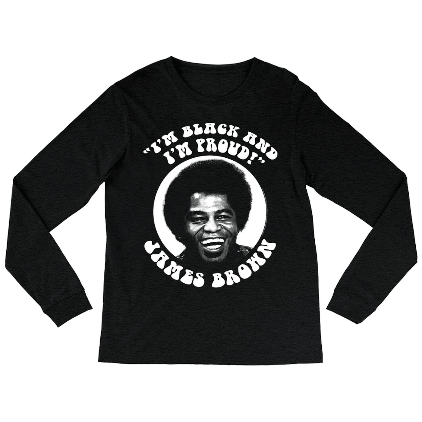 James Brown Long Sleeve Shirt | I'm Black And I'm Proud Halftone Design James Brown Shirt