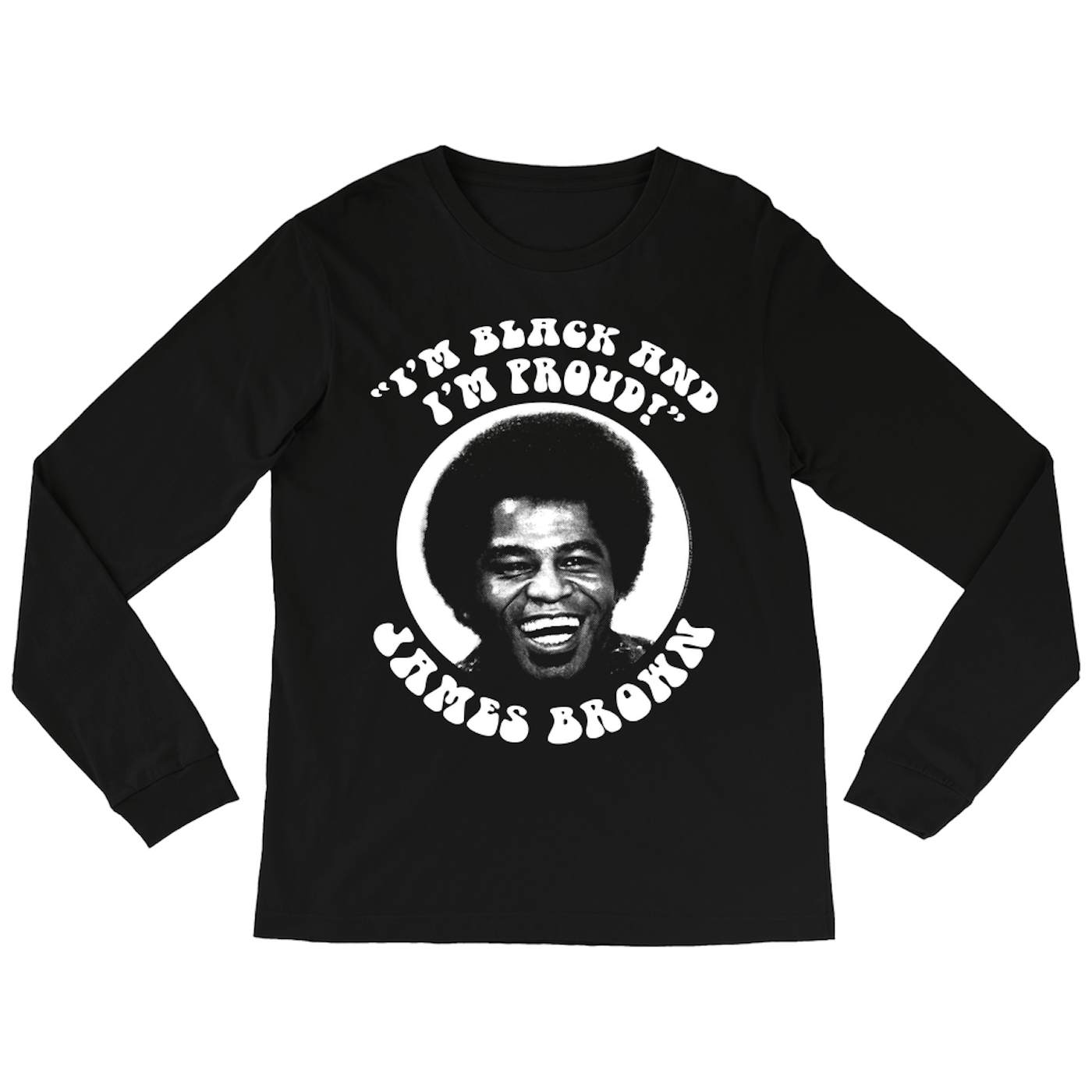James Brown Long Sleeve Shirt | I'm Black And I'm Proud Halftone Design James Brown Shirt