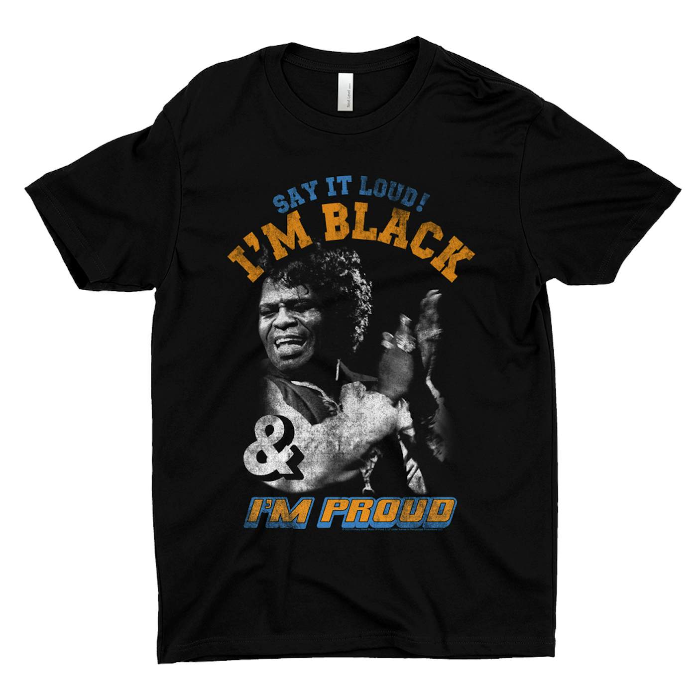 James Brown T-Shirt | Say It Loud! Black And Proud Distressed James Brown Shirt