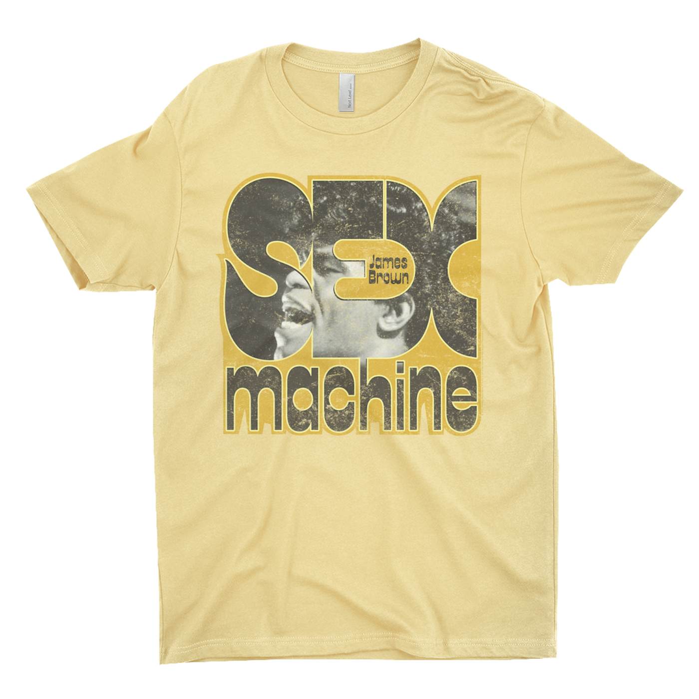 James Brown T-Shirt | Sex Machine In Yellow Design James Brown Shirt