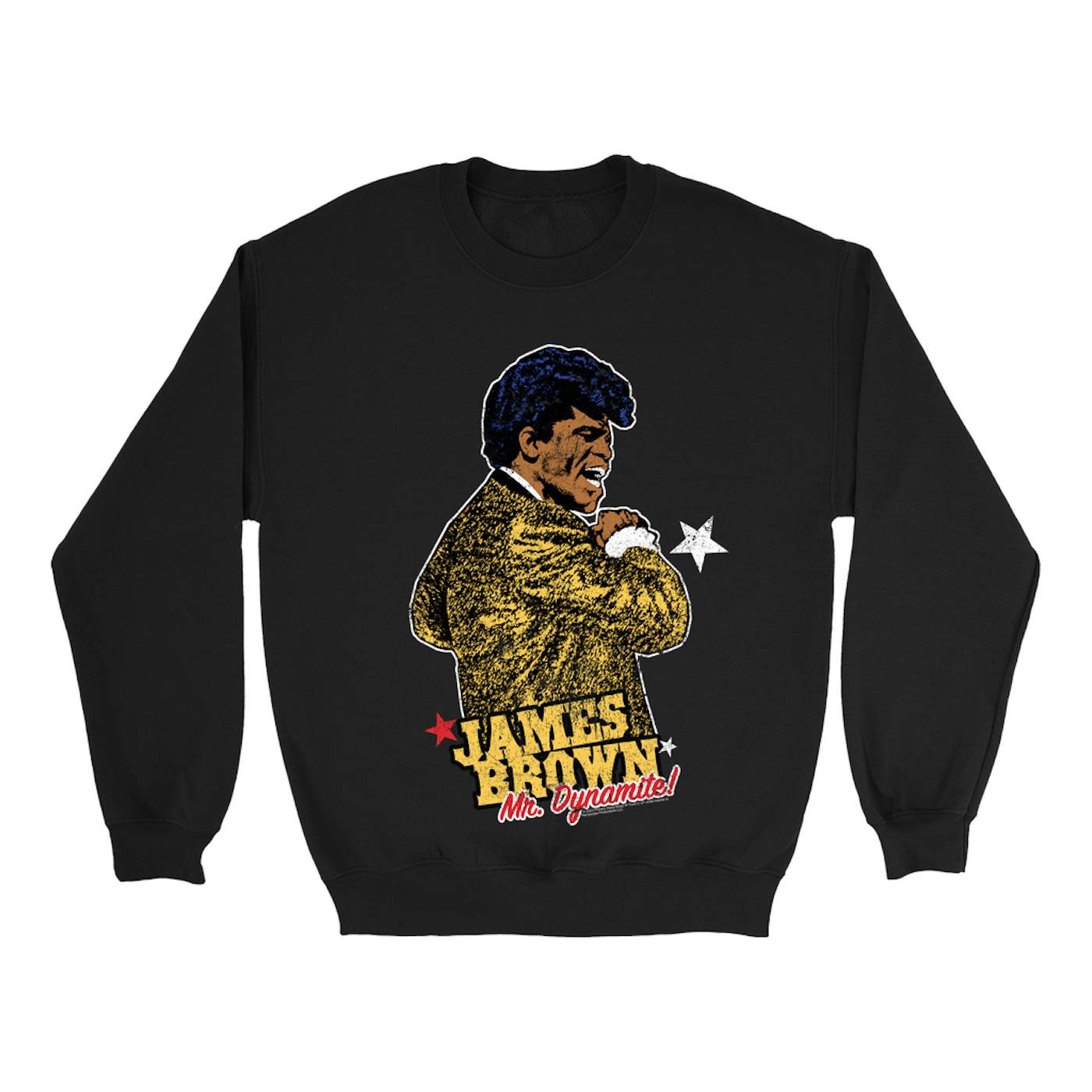 James Brown Sweatshirt | Mr. Dynamite Chalk Effect Distressed James Brown Sweatshirt