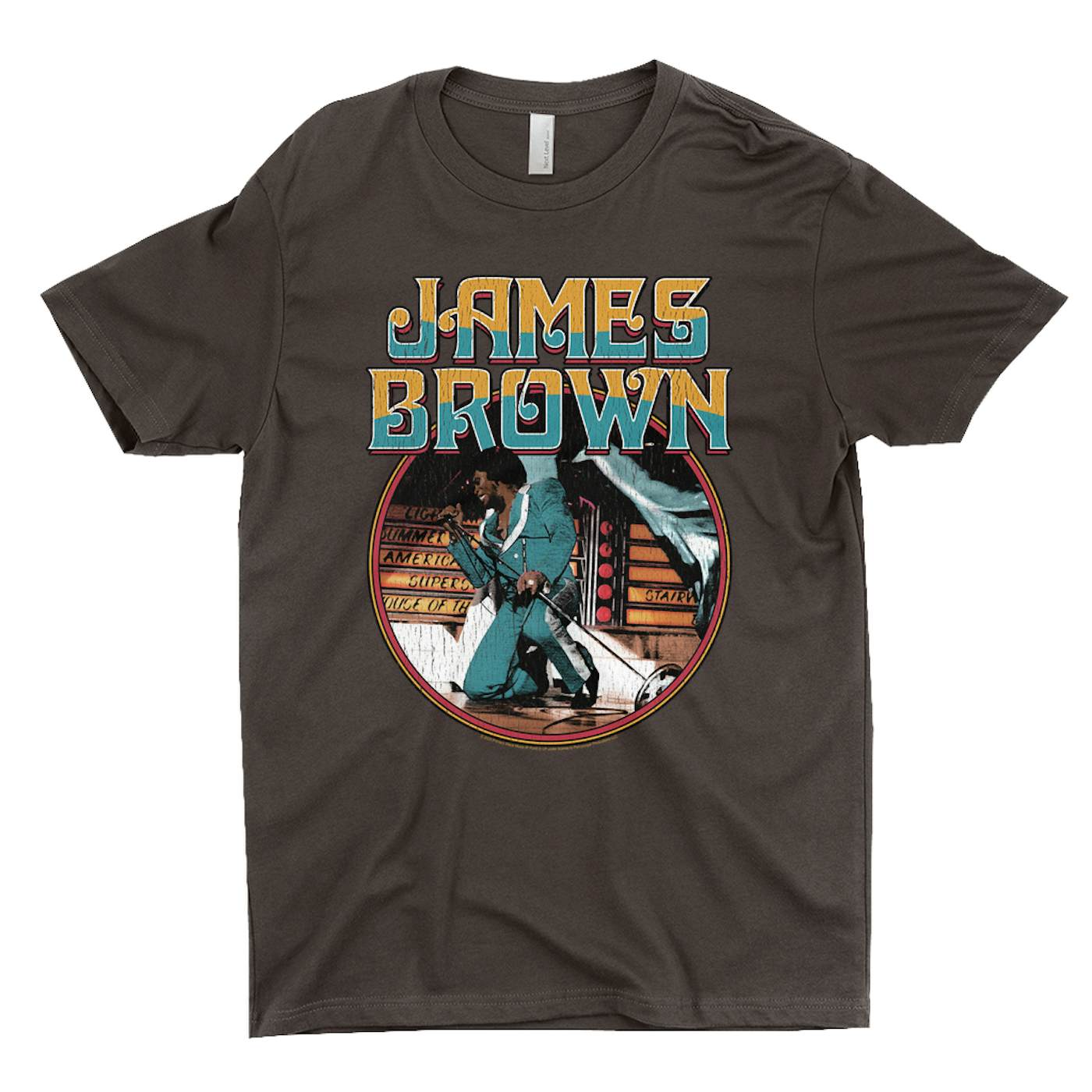James Brown T-Shirt | On Stage Performing Distressed James Brown Shirt