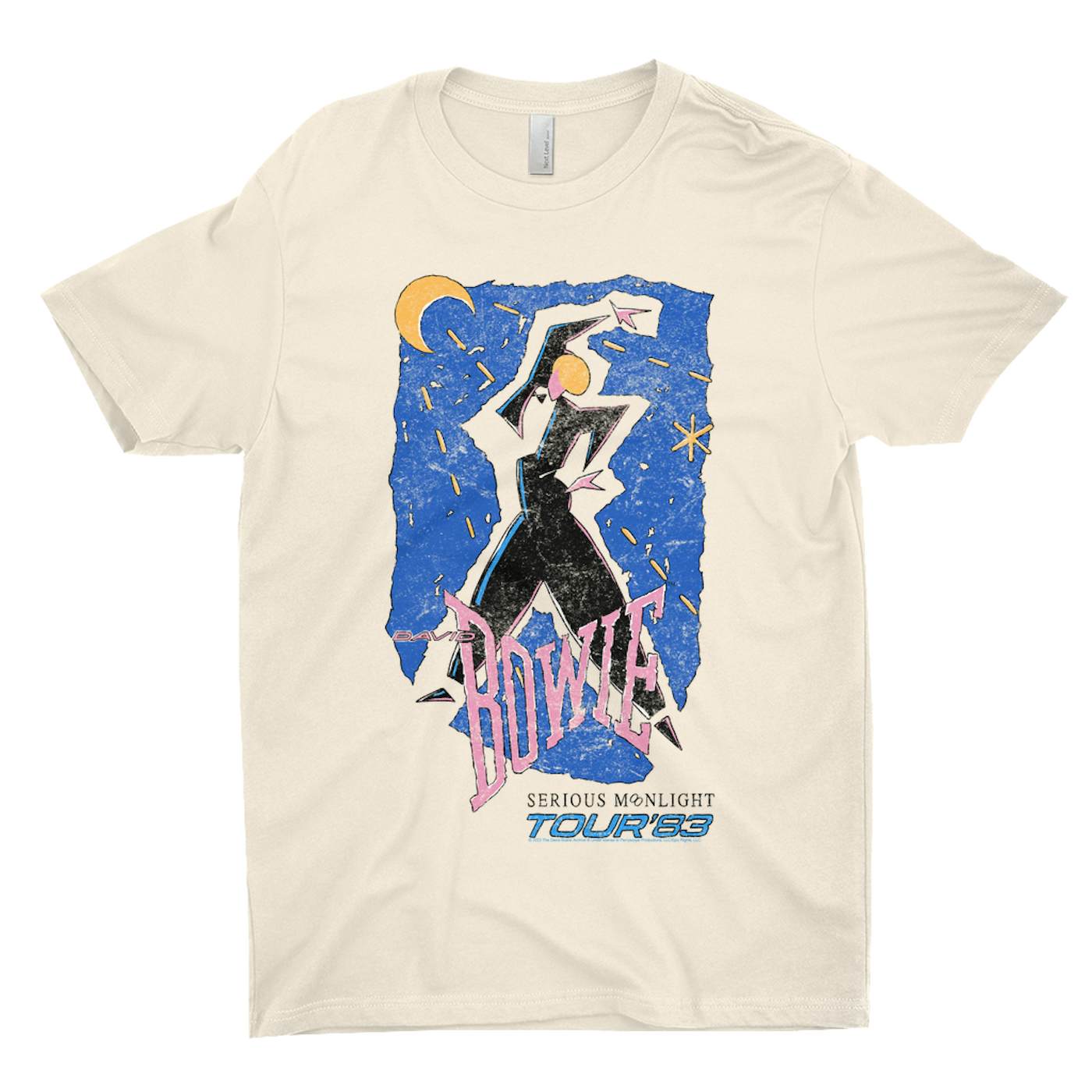 David Bowie T-Shirt | Serious Moonlight Tour 1984 Sketched (Merchbar Exclusive) David Bowie Shirt