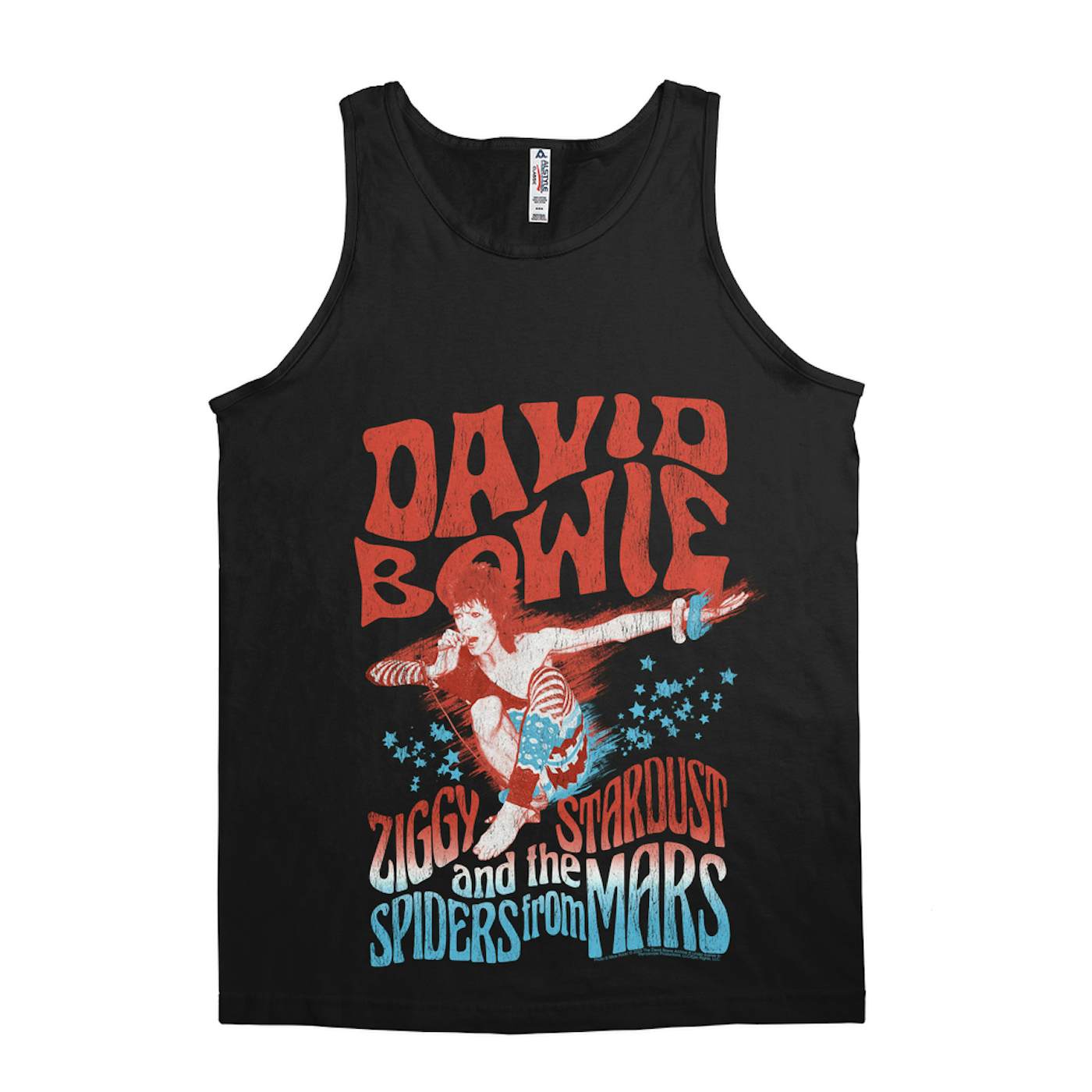 David Bowie T-Shirt  Red, White, Blue Ziggy Stardust And The Spiders From  Mars (Merchbar Exclusive) David Bowie Football Shirt