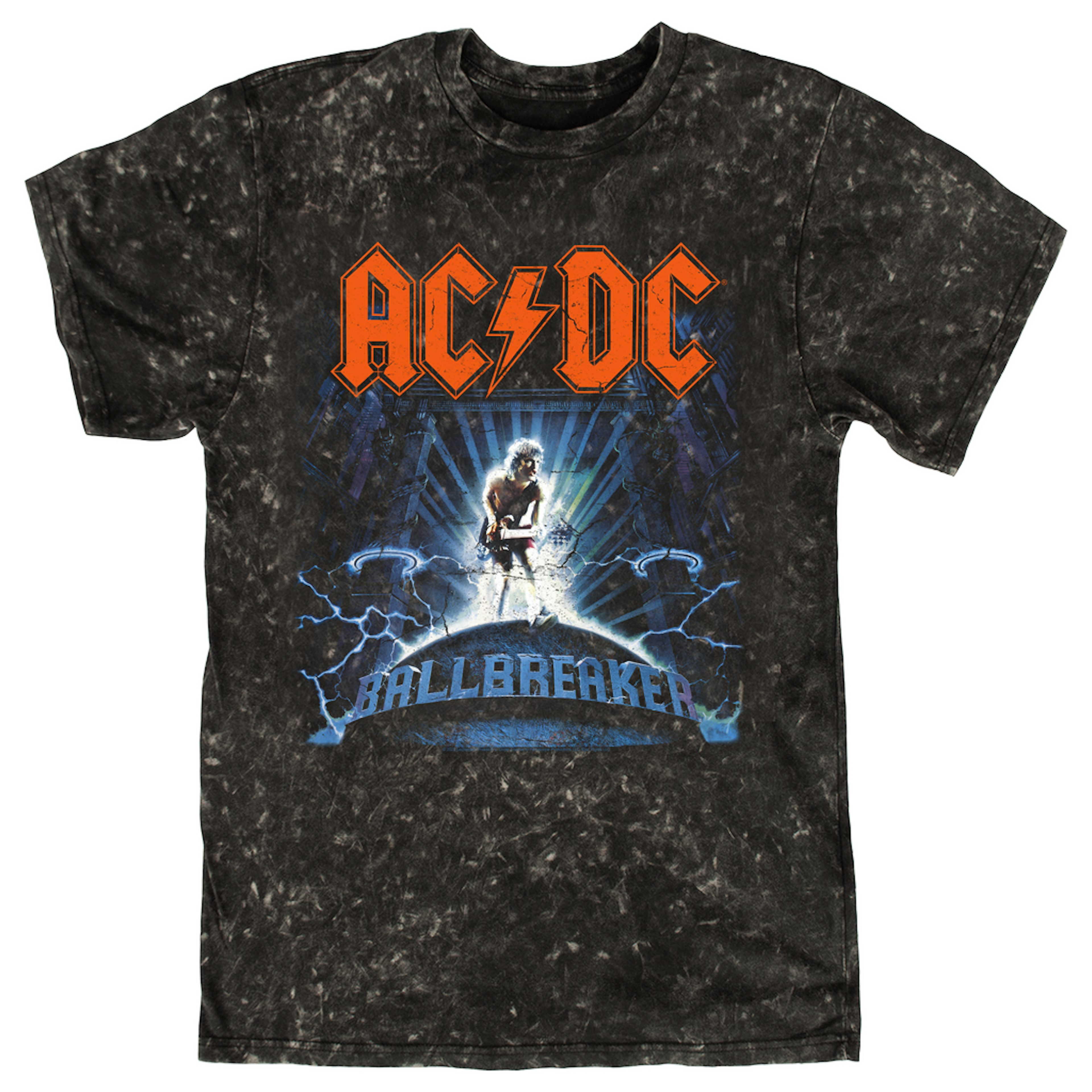 AC/DC T-shirt | Ballbreaker Album Design Distressed Mineral Wash Shirt