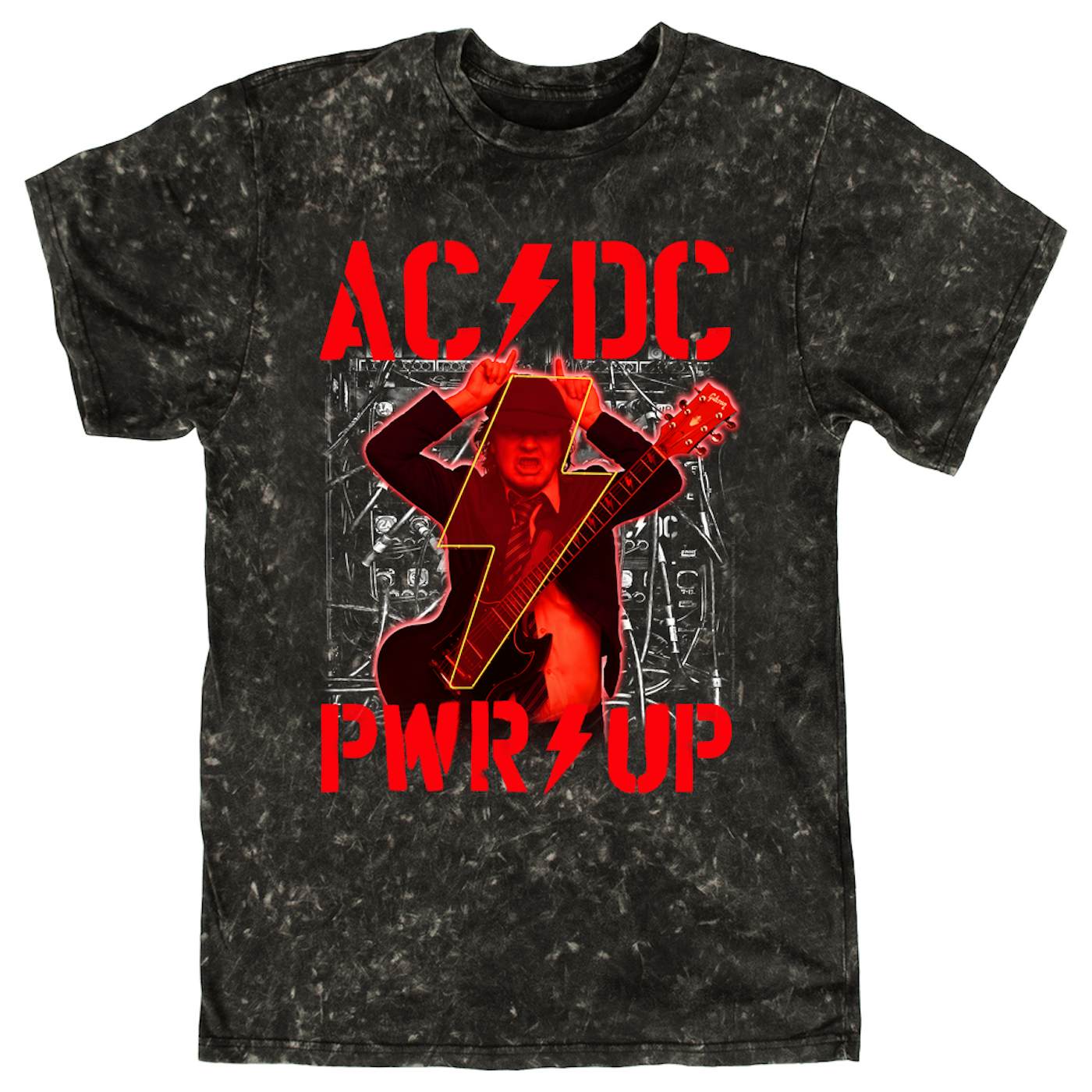 AC/DC T-shirt | PWR Up Album Art With Angus Young ACDC Mineral Wash Shirt