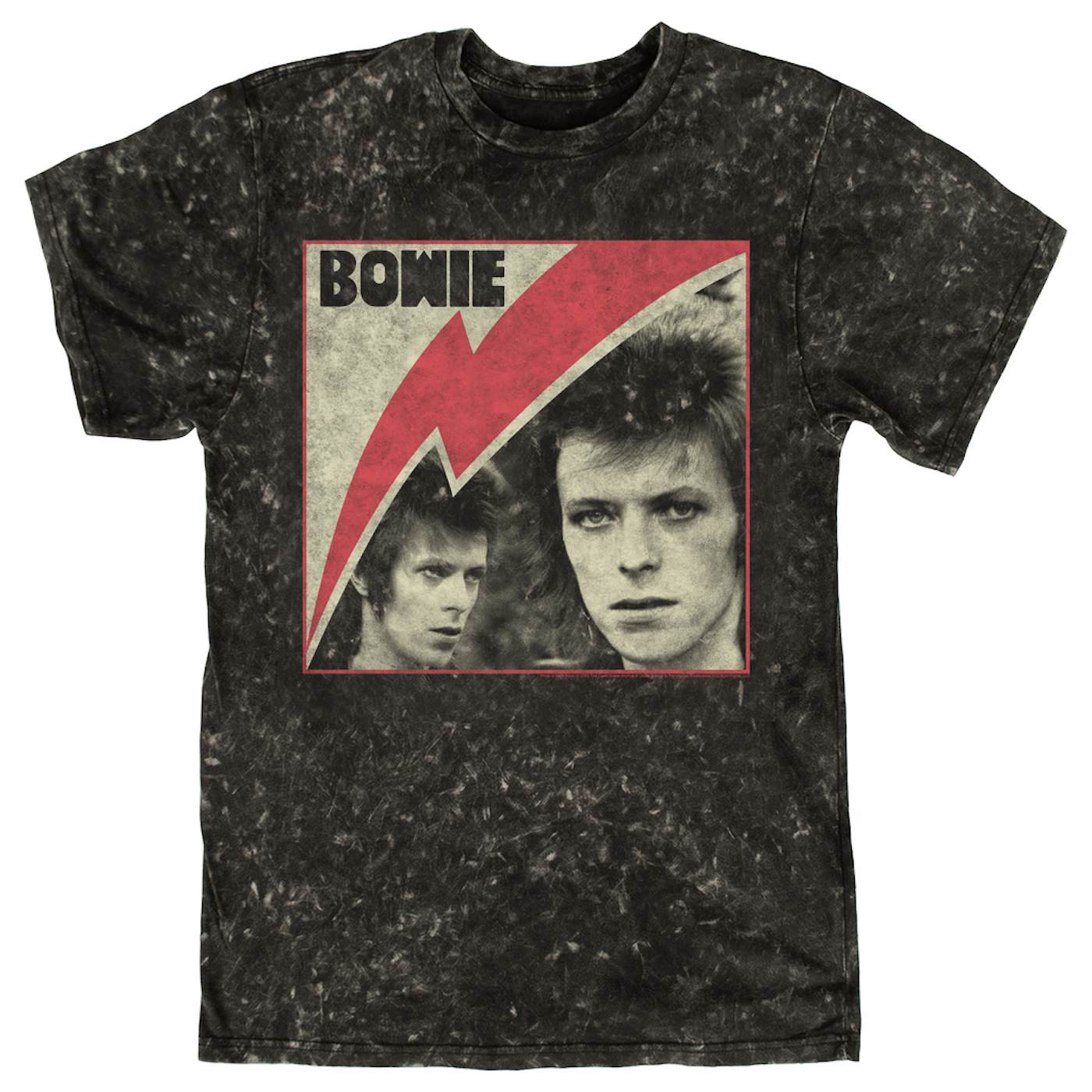 David Bowie T-shirt | Fierce 1972 Collage Distressed (Merchbar Exclusive) David Bowie Mineral Wash Shirt