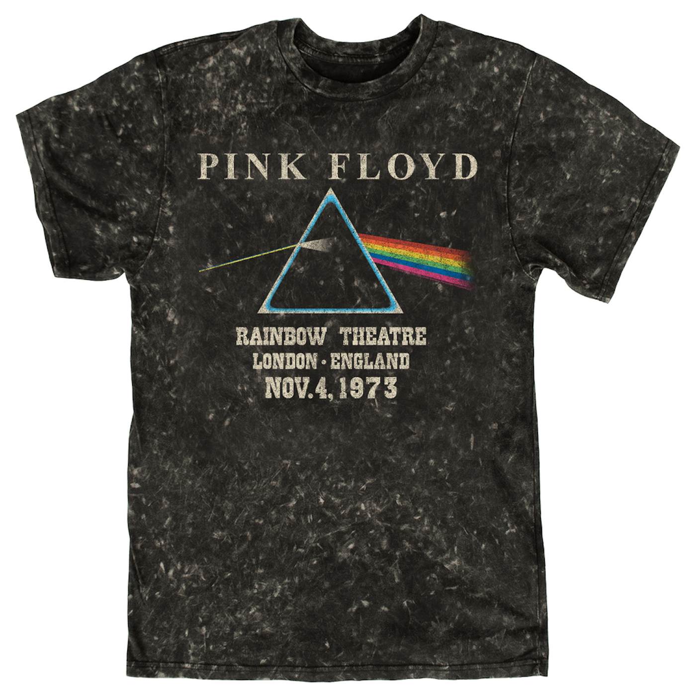 Pink Floyd T-shirt | Rainbow Theatre 1973 Distressed Pink Floyd Mineral Wash Shirt