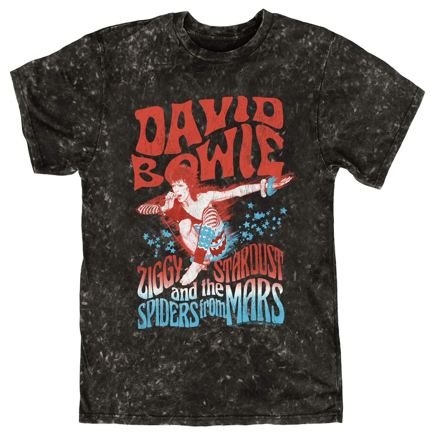 David Bowie T-Shirt  Red, White, Blue Ziggy Stardust And The Spiders From  Mars (Merchbar Exclusive) David Bowie Football Shirt