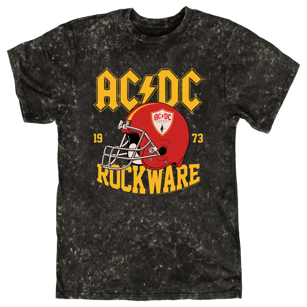 AC/DC T-shirt | Rockware 73 Football (Merchbar Exclusive) Mineral Wash ...