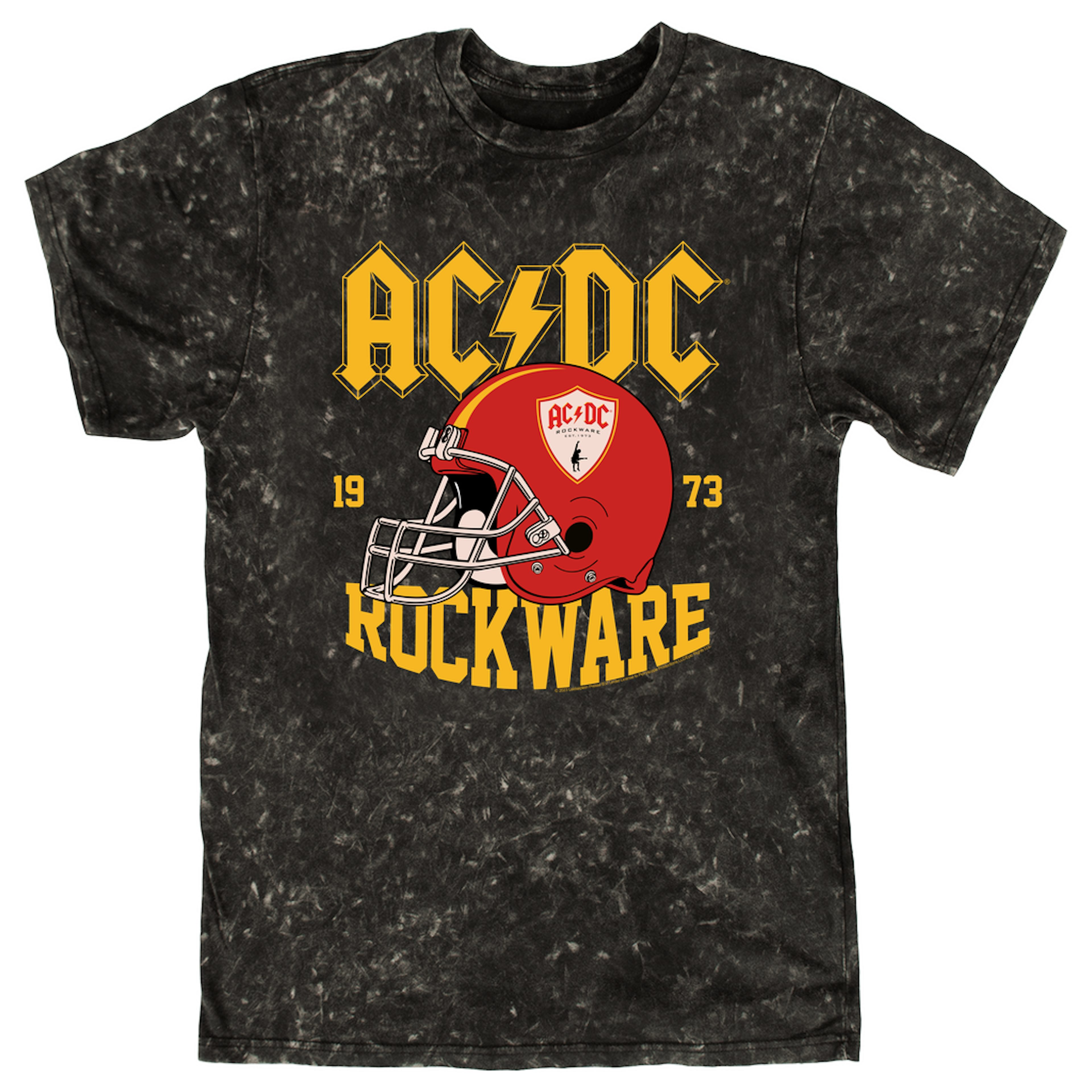 AC/DC T-shirt | Rockware 73 Football (Merchbar Exclusive) Mineral Wash ...