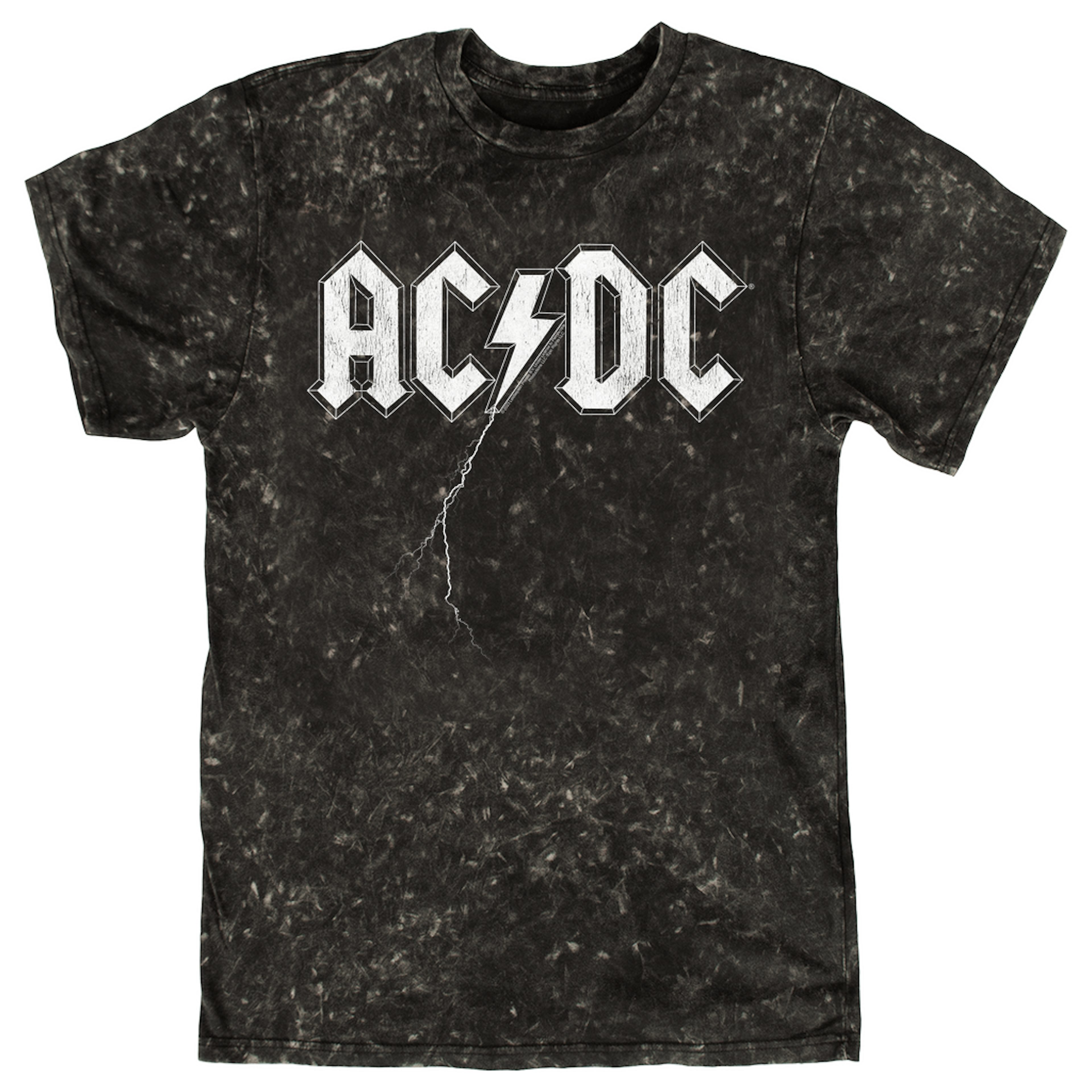 AC/DC T-shirt | Lightning Strike Logo (Merchbar Exclusive) Mineral Wash ...