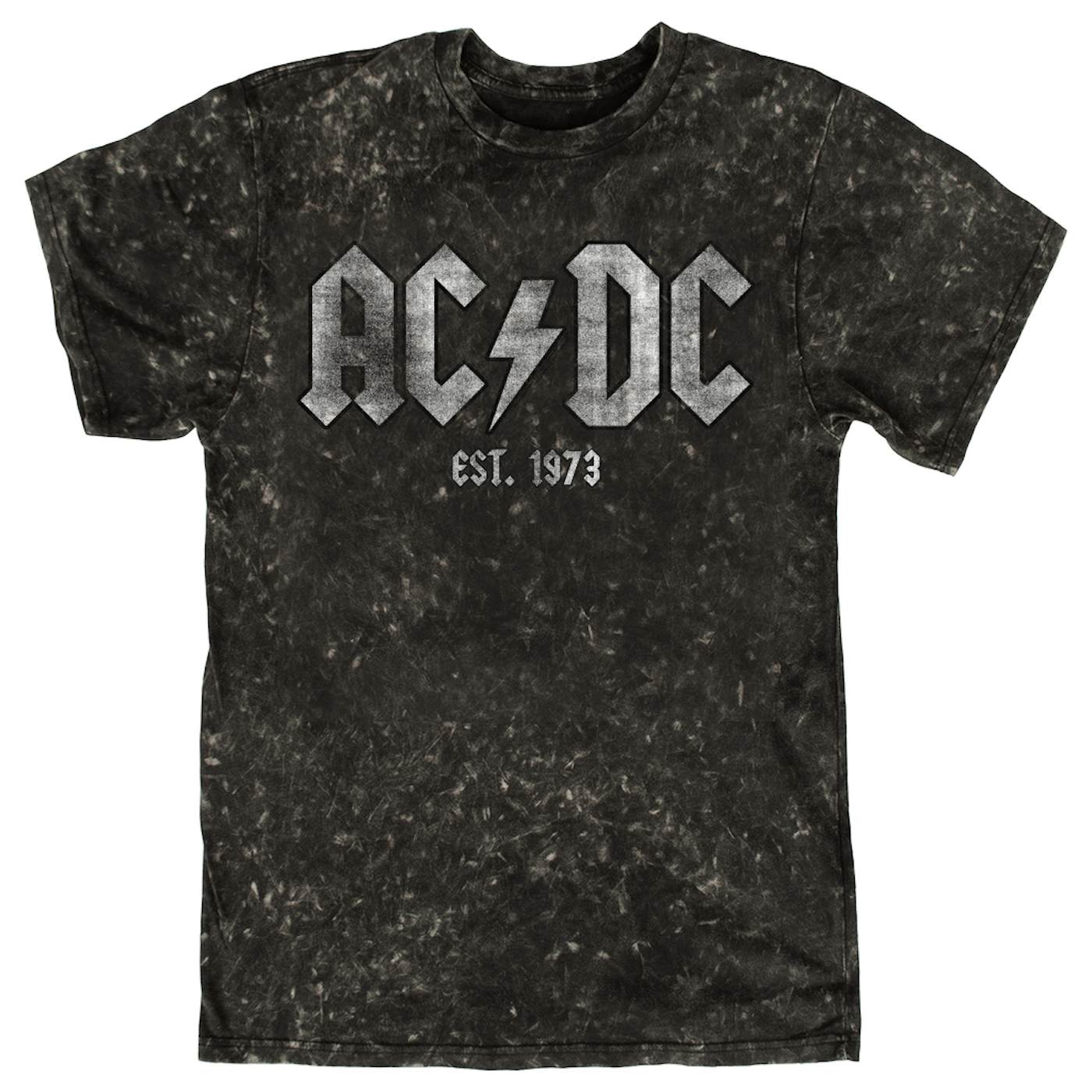 ACDC T-shirt | AC/DC Est. 1973 Distressed (Merchbar Exclusive) ACDC Mineral Wash Shirt