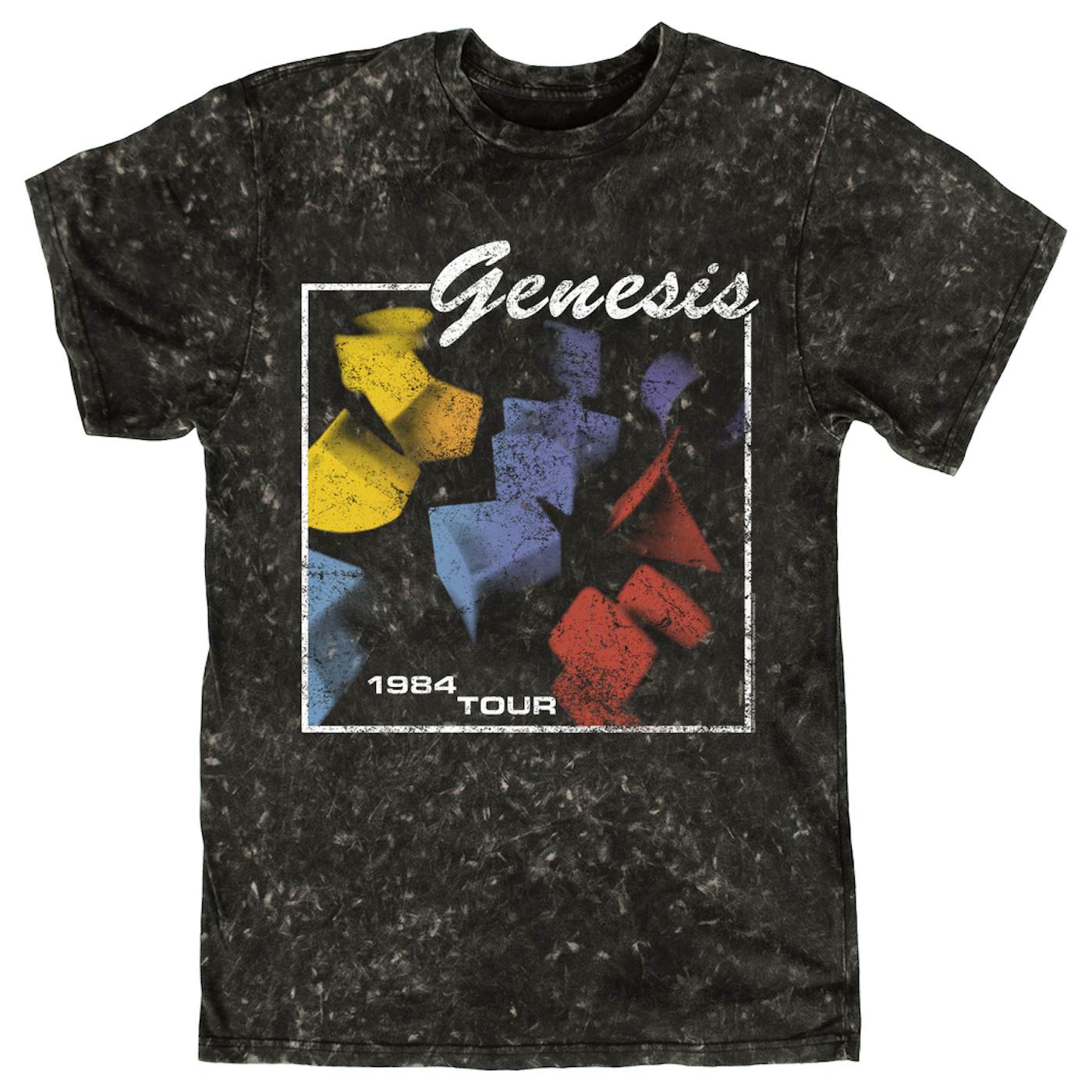 Genesis T-shirt | In Concert 1984 Tour Distressed Genesis Mineral Wash Shirt