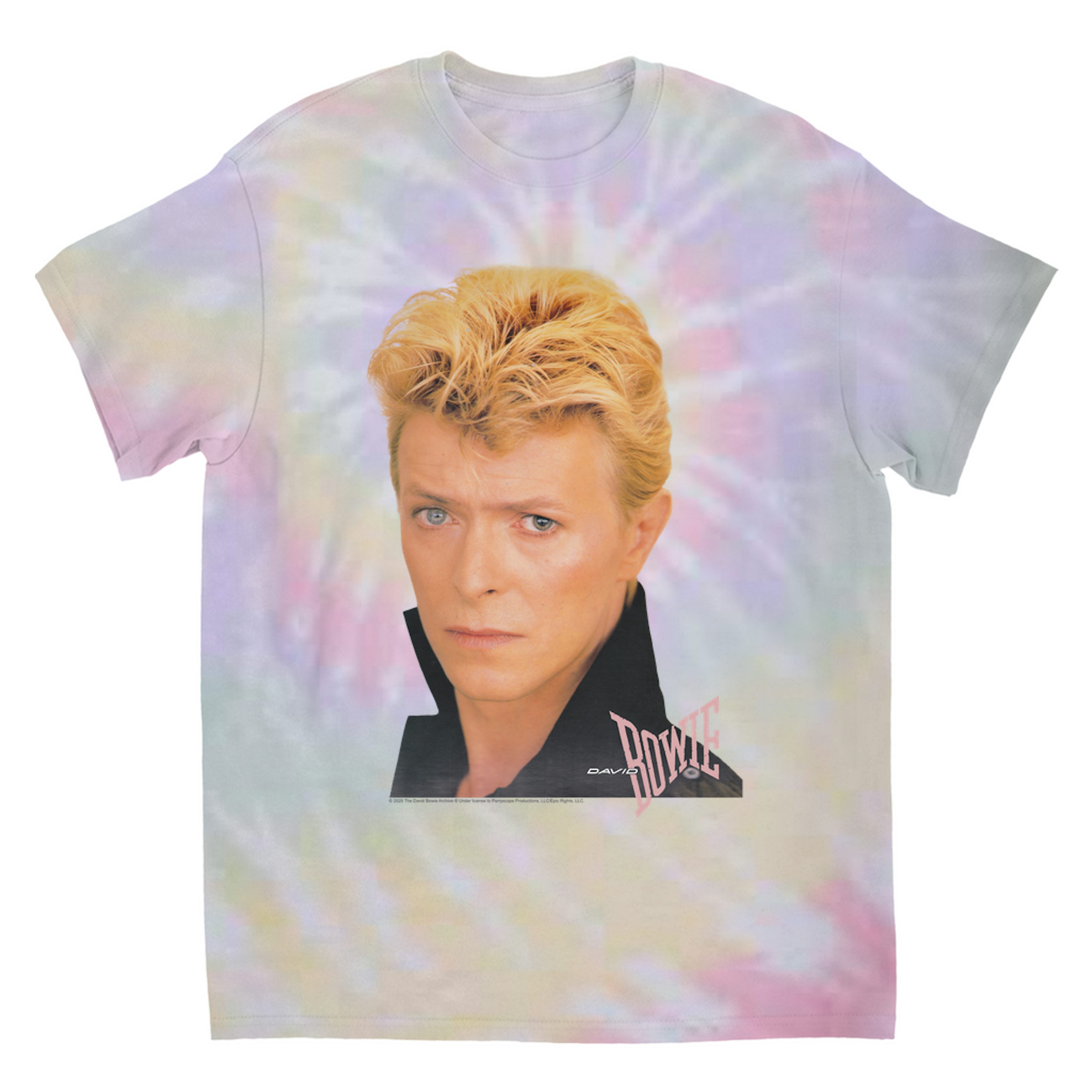 David Bowie TShirt David Bowie Color Portrait And Logo (Merchbar