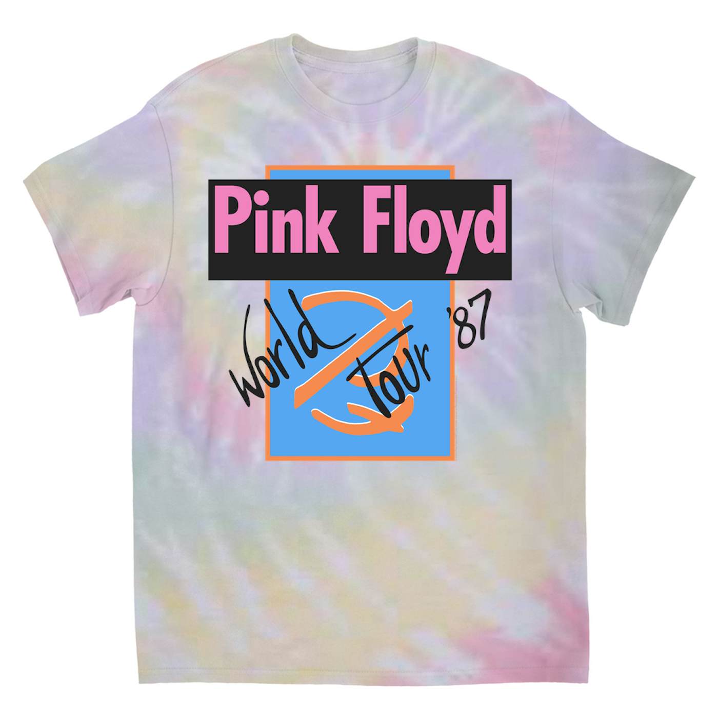 Pink Floyd T-Shirt | World Tour '87 Logo Pink Floyd Tie Dye Shirt