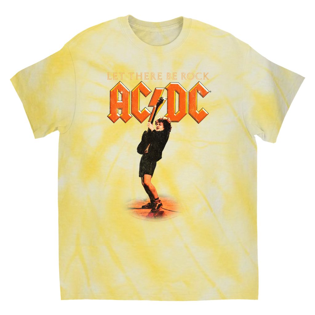 AC/DC T-Shirt | Let There Be Rock Album Image Distressed (Merchbar ...
