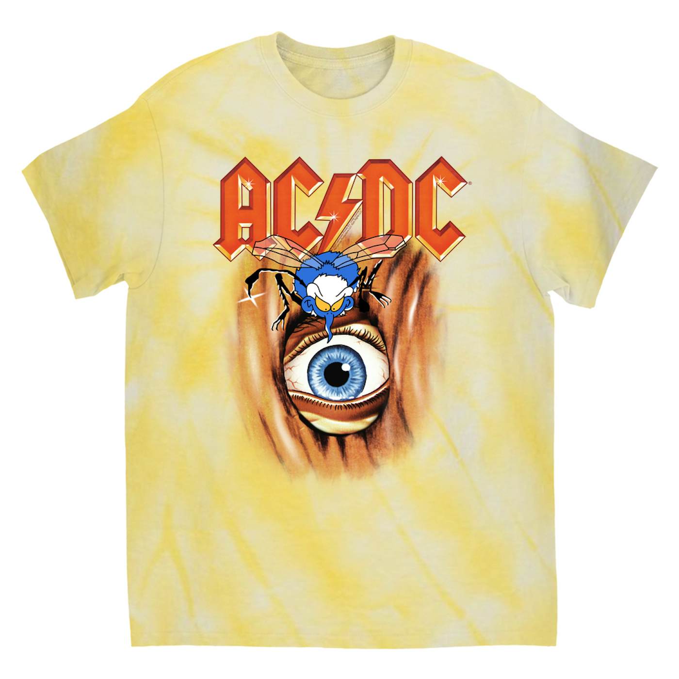 AC/DC T-Shirt | Fly On The Wall Album Cover Image Tie Dye Shirt