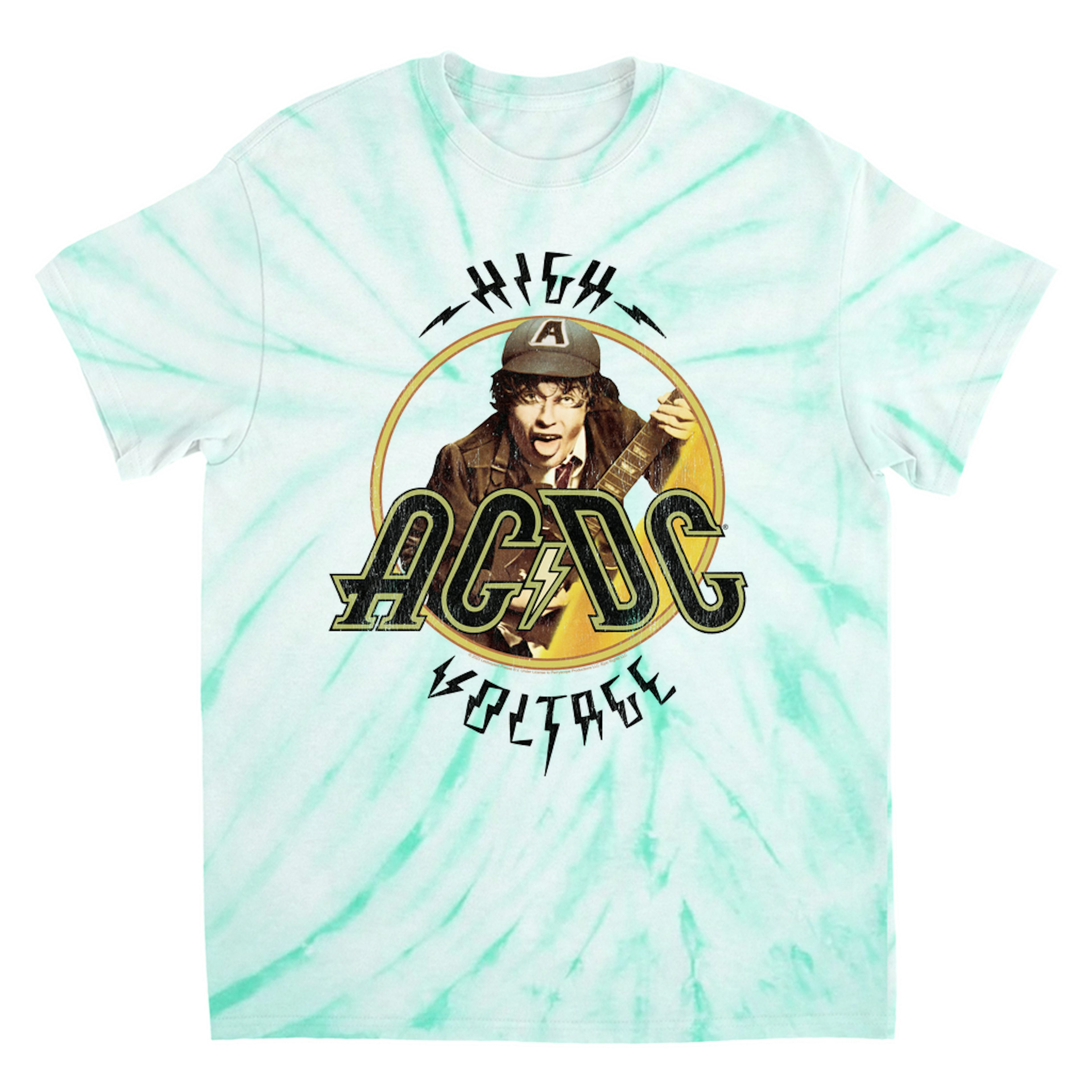 AC/DC T-Shirt | High Voltage Album Design Distressed (Merchbar ...