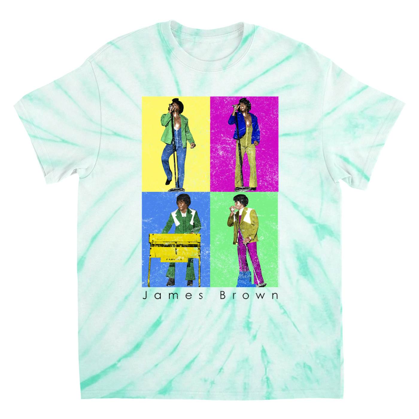 James Brown T-Shirt | Pop Art Sex Machine Dance Moves James Brown Tie Dye Shirt
