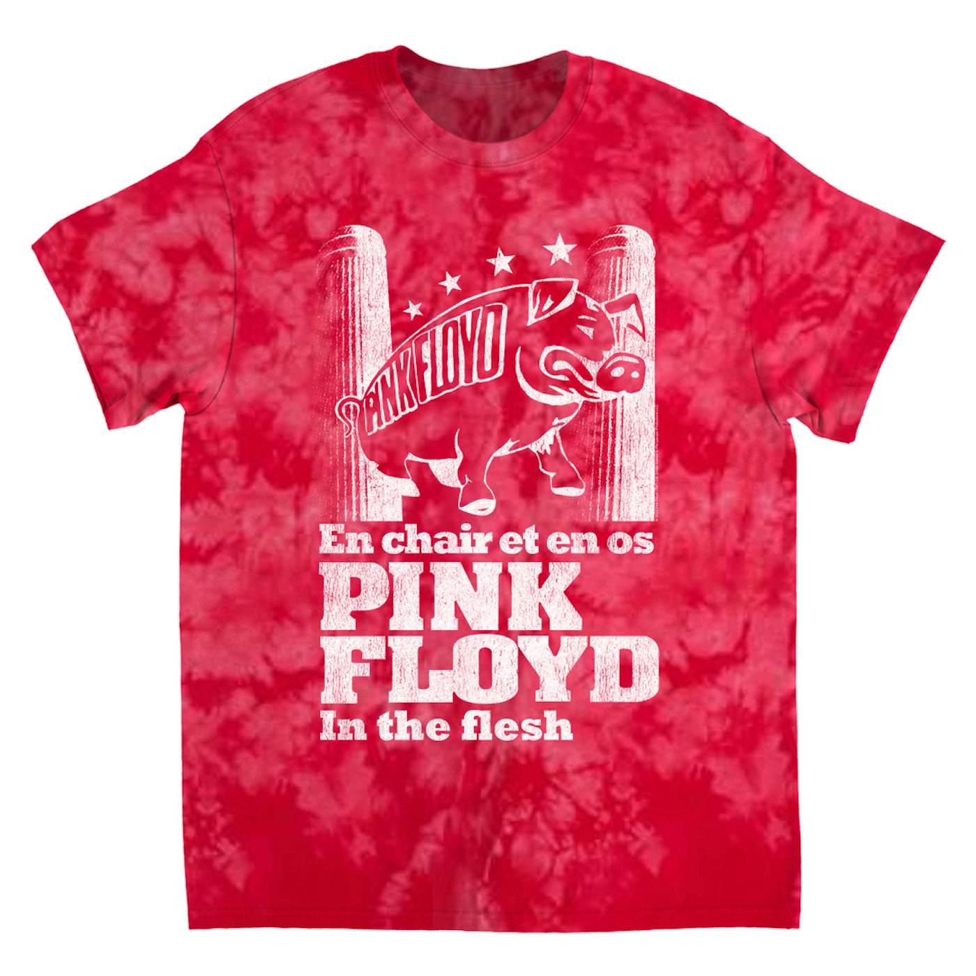 Pink Floyd T-Shirt | In The Flesh Concert en Français Design Pink Floyd Tie Dye Shirt