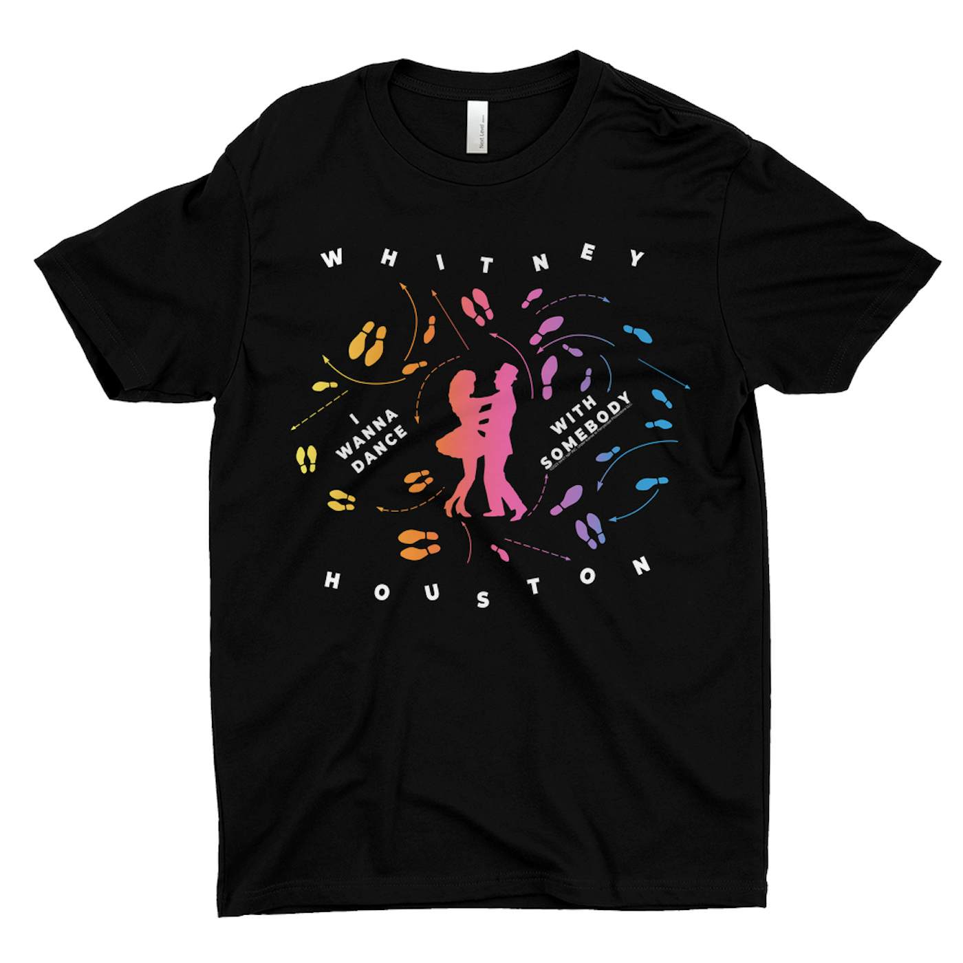 Whitney Houston T-Shirt | I Wanna Dance With Somebody Blueprint Ombre Whitney Houston Shirt