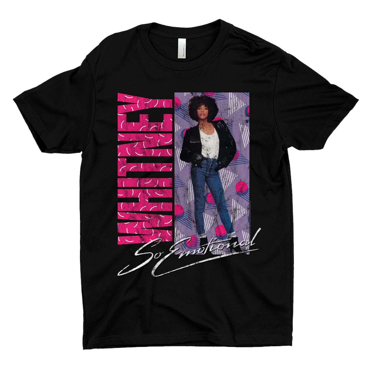 Whitney Houston T-Shirt | So Emotional Pattern Design (Merchbar Exclusive) Whitney Houston Shirt