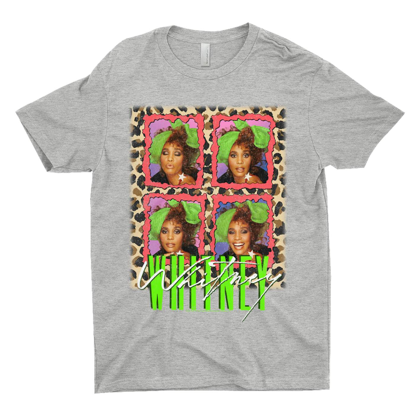 Whitney Houston T-Shirt | Leopard Pop Art (Merchbar Exclusive) Whitney Houston Shirt