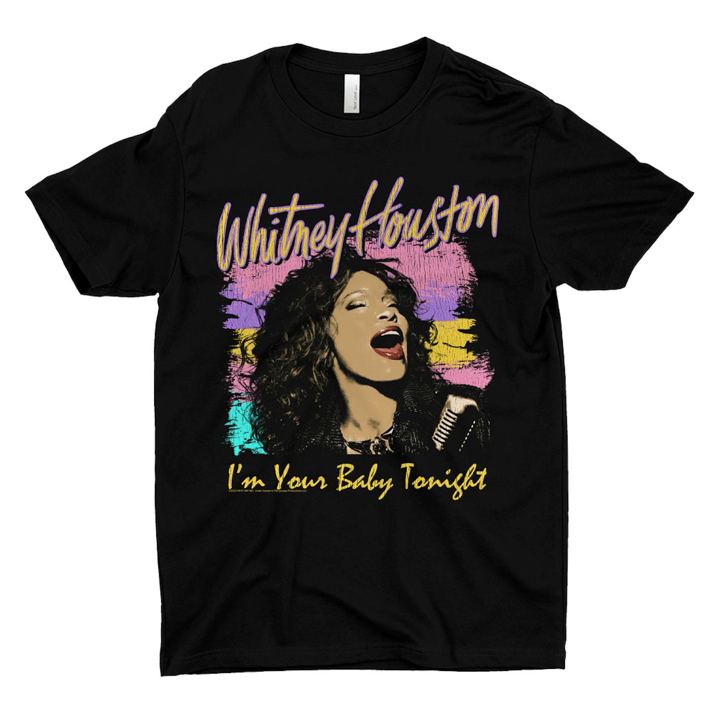 Whitney Houston T-Shirt | I'm Your Baby Tonight Colorful Illustration Whitney Houston Shirt
