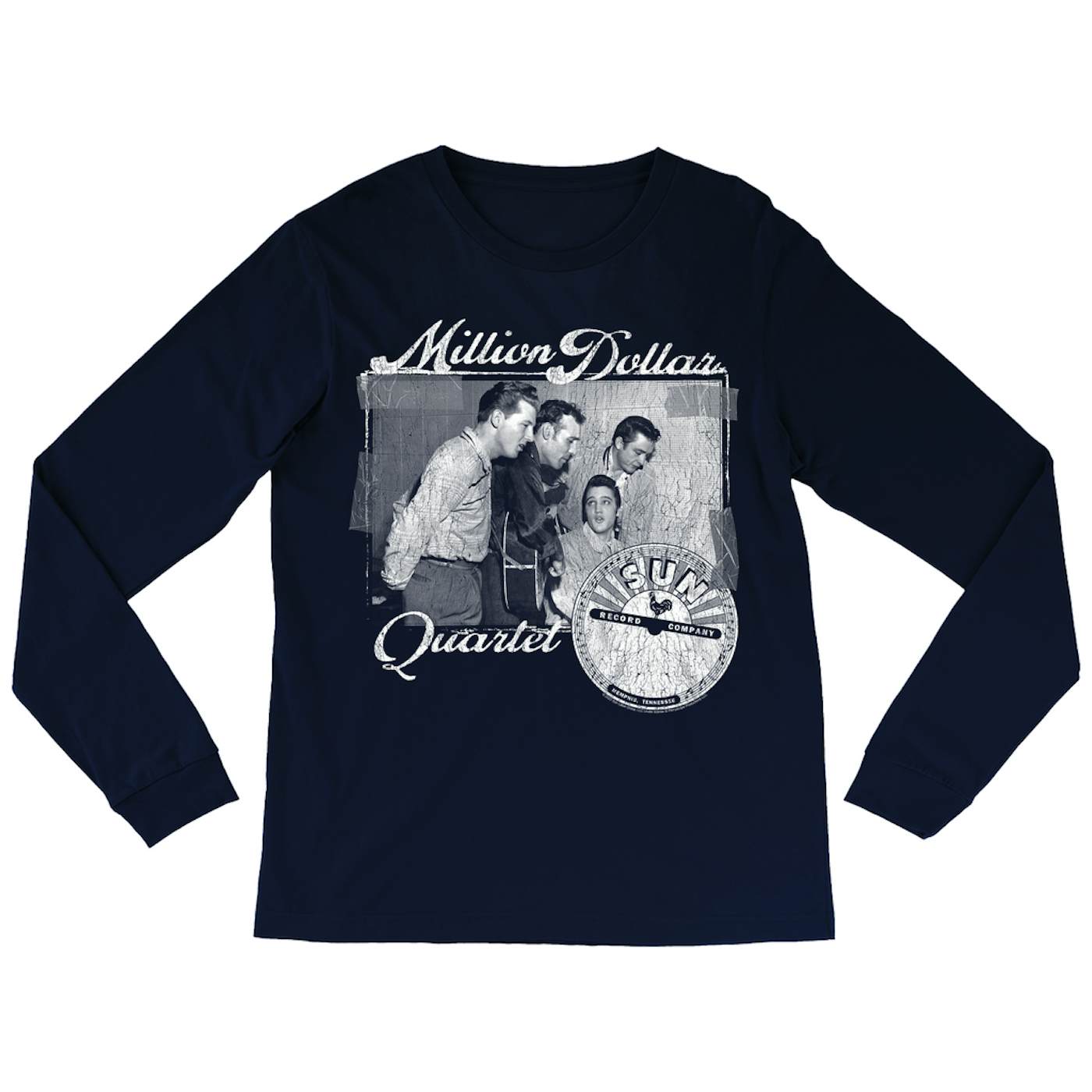 Sun Records Long Sleeve Shirt | White Million Dollar Quartet Image Sun  Records Shirt