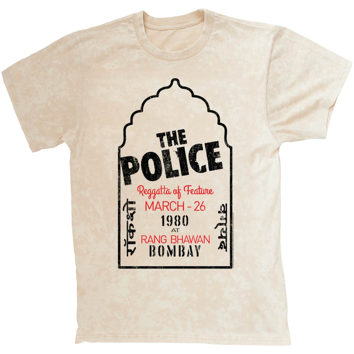 The Police T-shirt | Bombay 1980 Concert The Police Mineral Wash Shirt