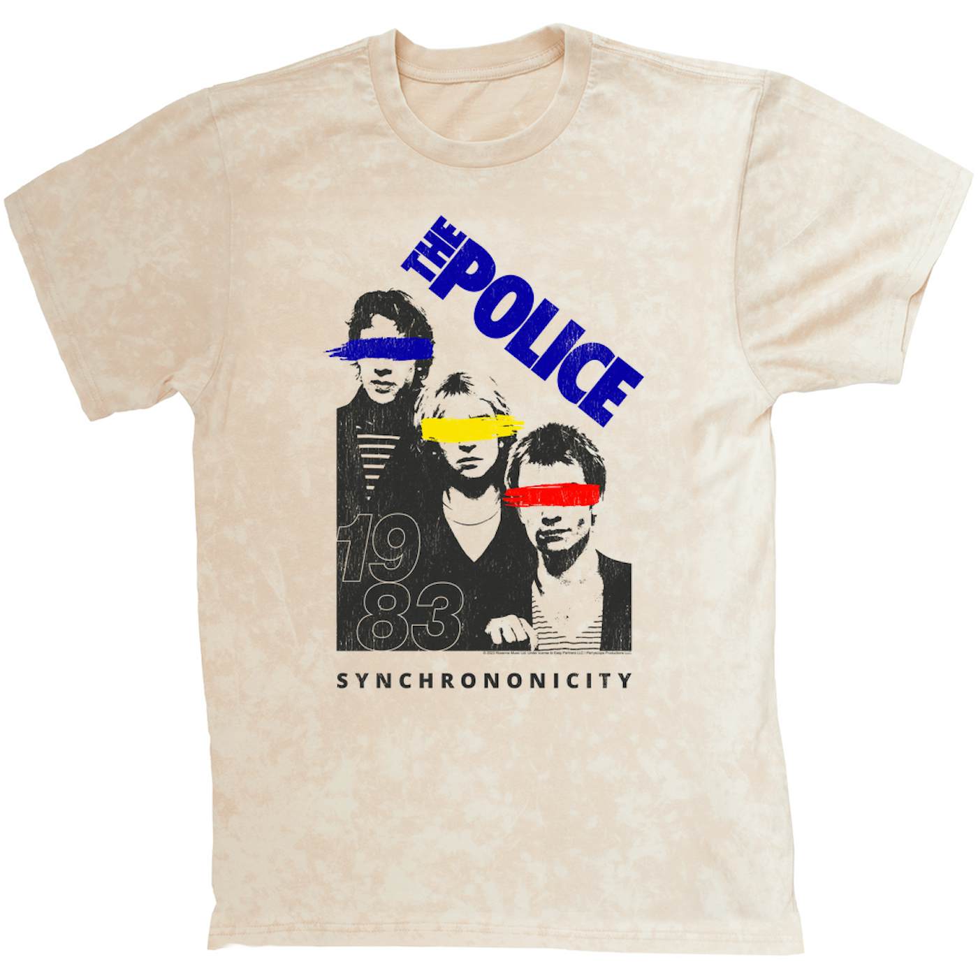 The Police T-shirt | The Trio 1983 Concert (Merchbar Exclusive) The Police Mineral Wash Shirt