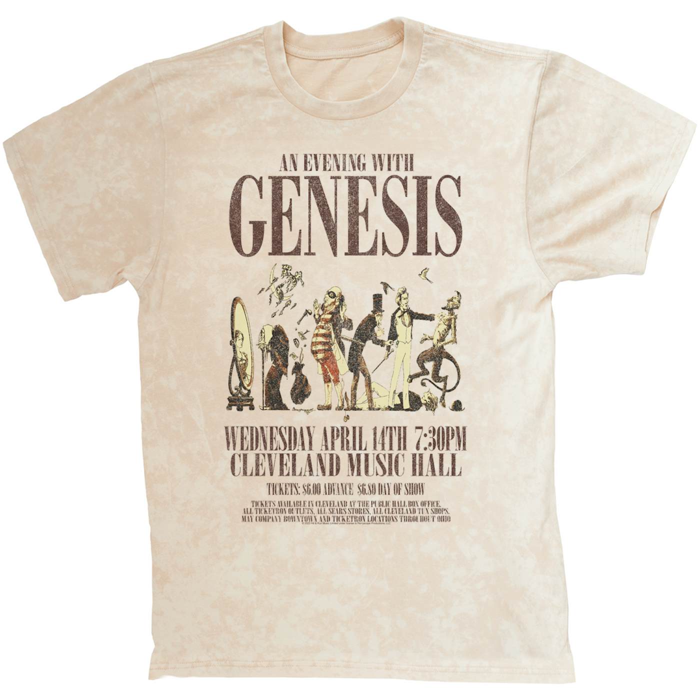 Genesis T-shirt | Cleveland Music Hall Concert Genesis Mineral Wash Shirt