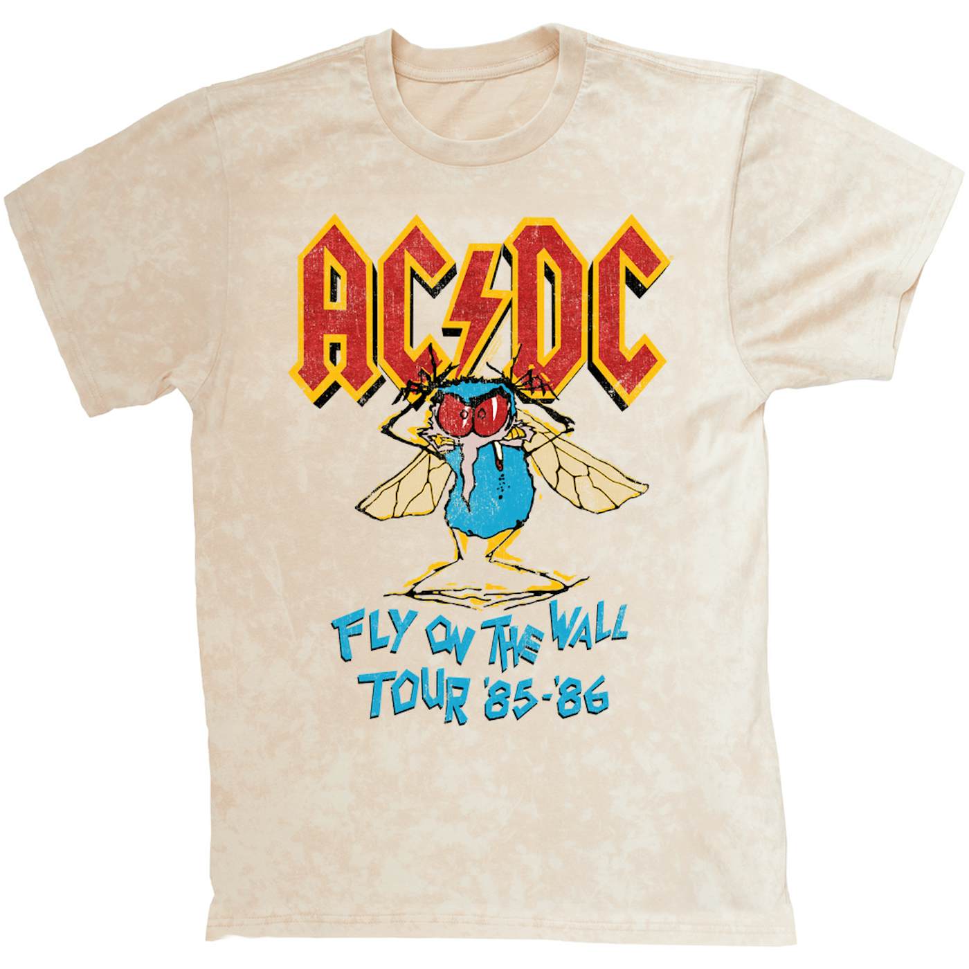 AC/DC T-shirt | Fly On The Wall Tour 1985-1986 ACDC Mineral Wash Shirt