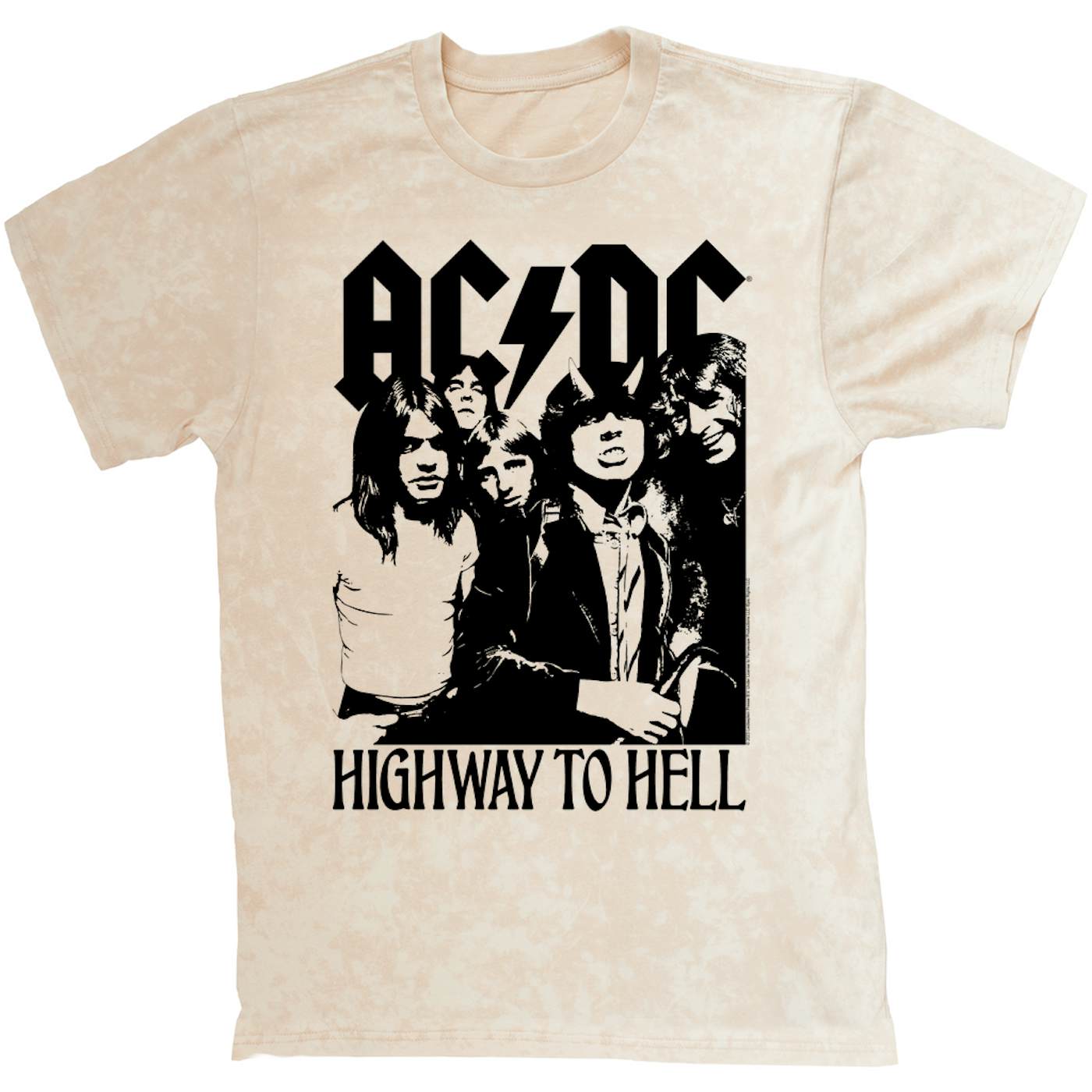 AC/DC T-shirt | Highway To Hell Retro Black Mineral Wash Shirt