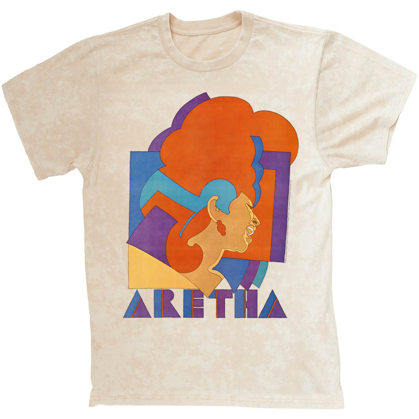 Aretha Franklin T-shirt | Aretha Singing Artwork Aretha Franklin Mineral Wash Shirt